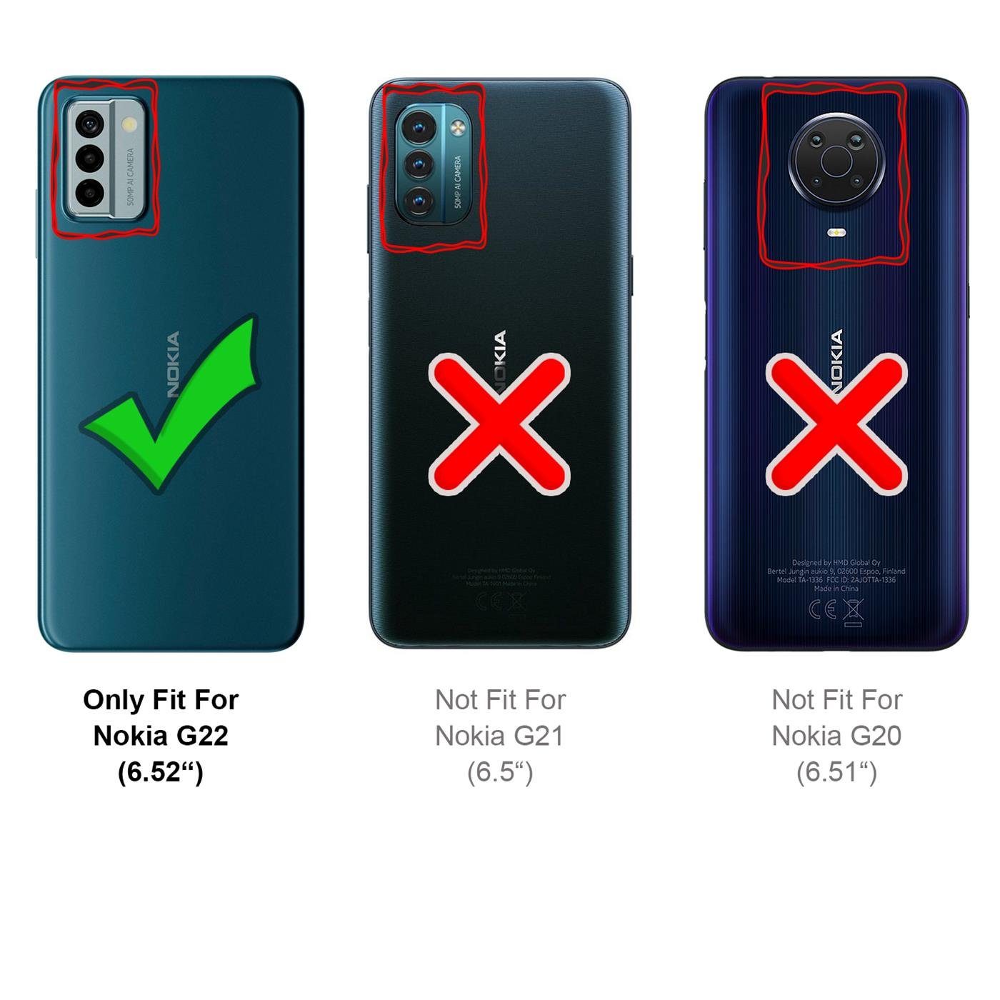 CoolGadget Handyhülle Wallet Klapp Tasche Book Case für Nokia G22 6,52 Zoll, Hülle Klapphülle Flip Cover Etui Schutzhülle