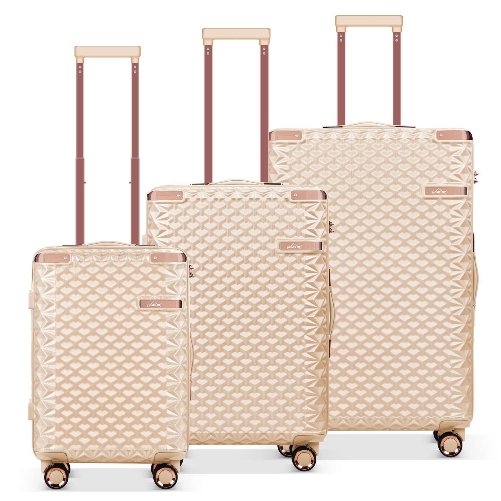 HOMELUX Kofferset Kofferset Reisekoffer 3er Set Hartschalen Koffer Trolley günstig online kaufen