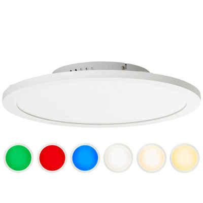 Brilliant LED Panel "Abie" Kunststoff, weiß, rund, Aufbau, 24W, kaltweiß, 2400lm, L70mm, kaltweiß