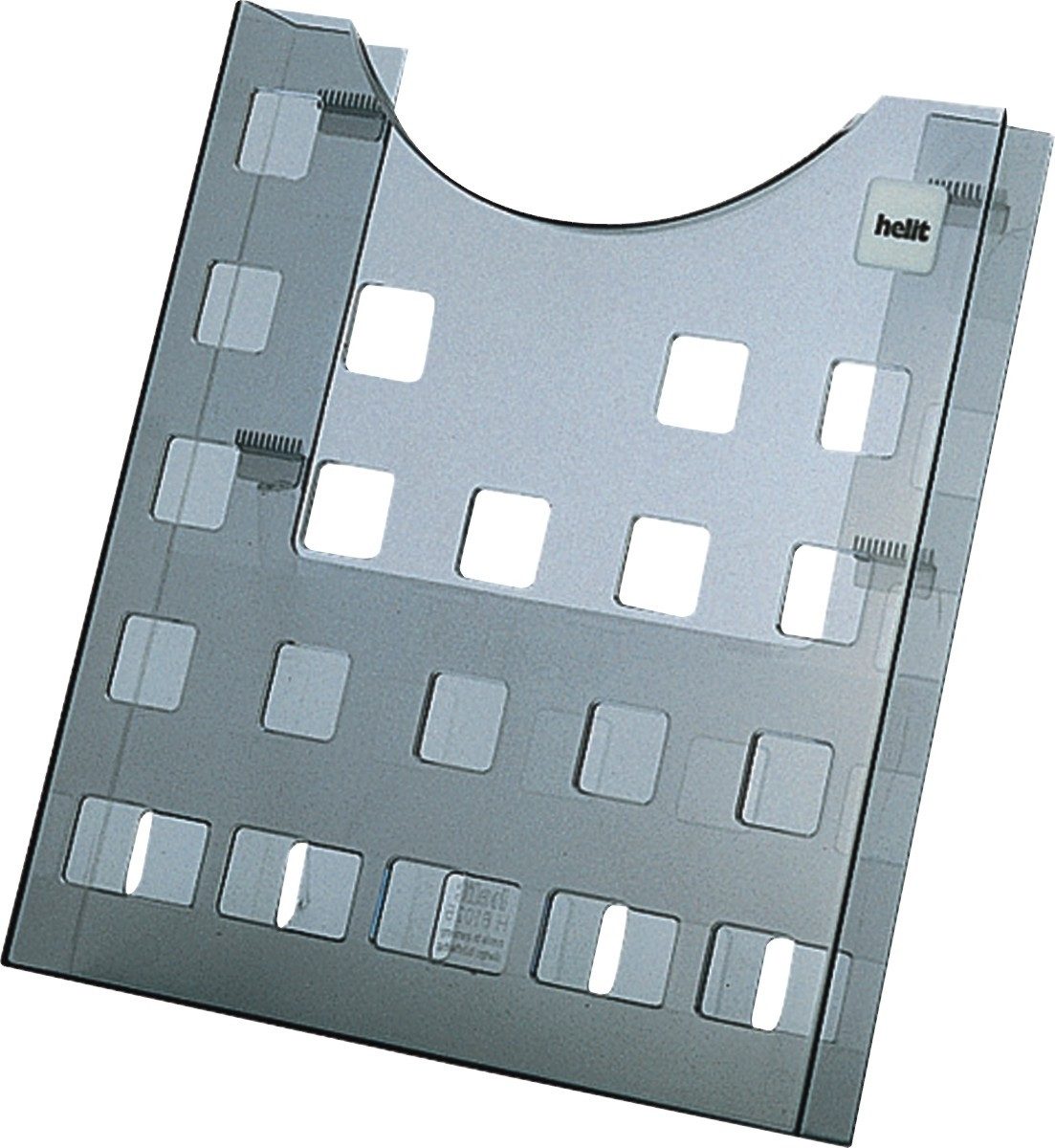 HELIT Stehsammler Prospekthalter A4 grau transparent