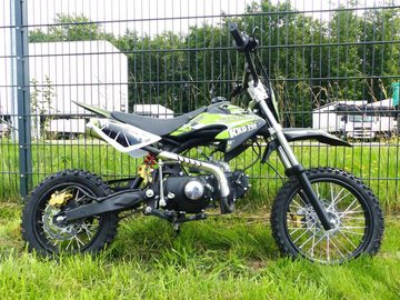 KXD Dirt-Bike Dirt Bike 125ccm 14/12 Zoll Cross Vollcross Pit Enduro KXD 607 Grün