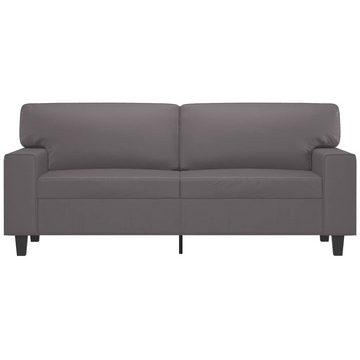 vidaXL Sofa 2-Sitzer-Sofa Grau 140 cm Kunstleder