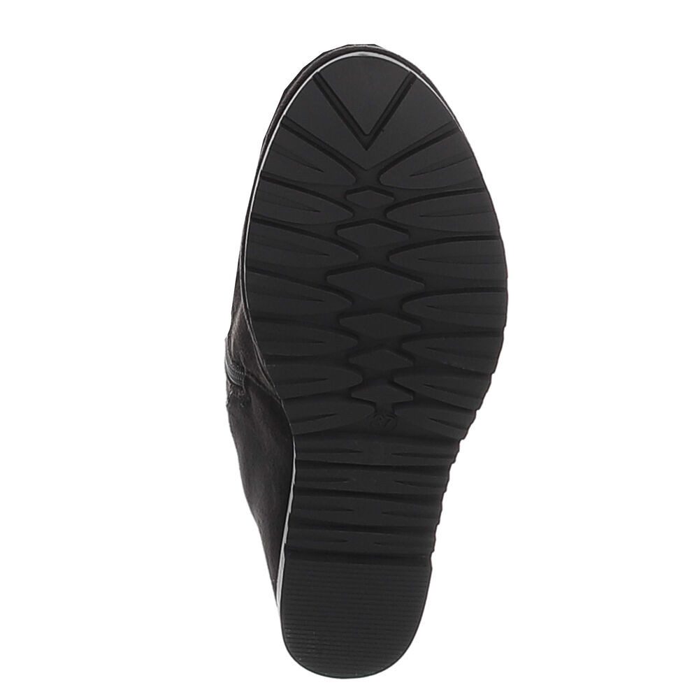 Ital-Design Elegante Overknee-Stiefel mit Wedge für Damen Overkneestiefel (90727035) Keilabsatz/Wedge Stiefel in Schwarz