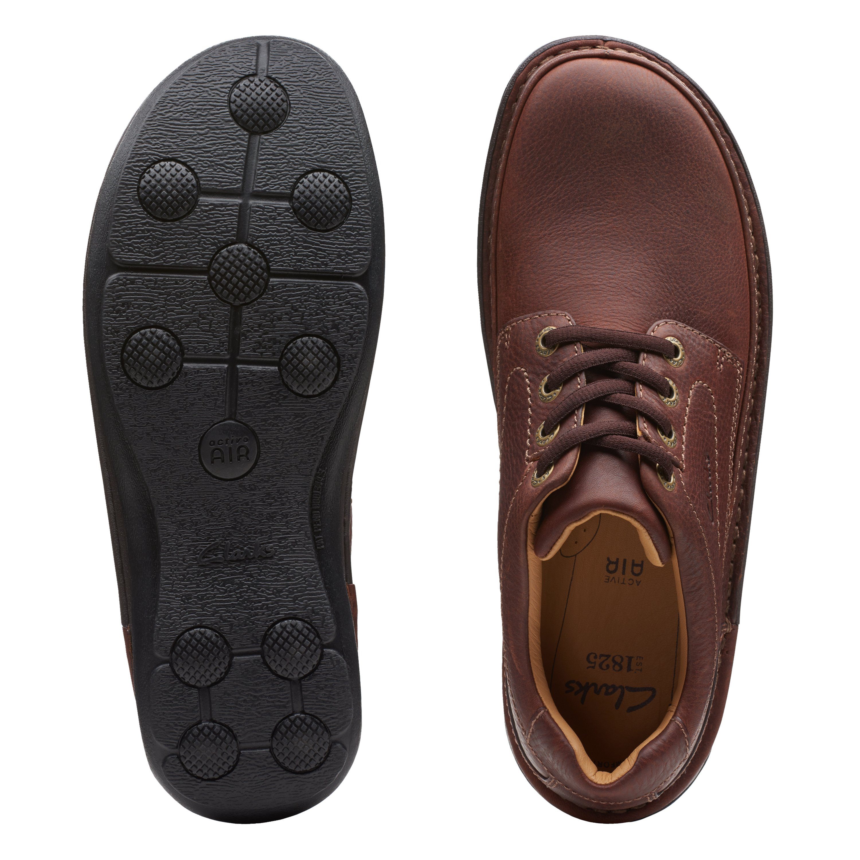 Clarks Nature Three Schnürschuh Freizeitschuh, Halbschuh, Schnürschuh mit herausnehmbares Fußbett