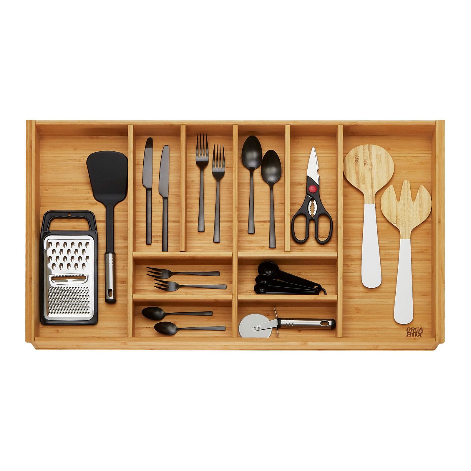 SO-TECH® Besteckeinsatz Bambus Besteckkasten ORGA-BOX 3 für Nobilia-Küche a günstig online kaufen