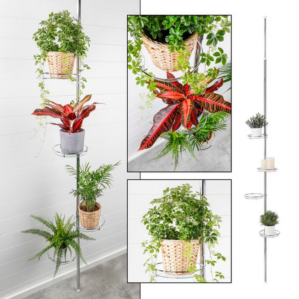 Haushalt International Blumenständer Teleskop Blumenregal mit runden Abstel günstig online kaufen