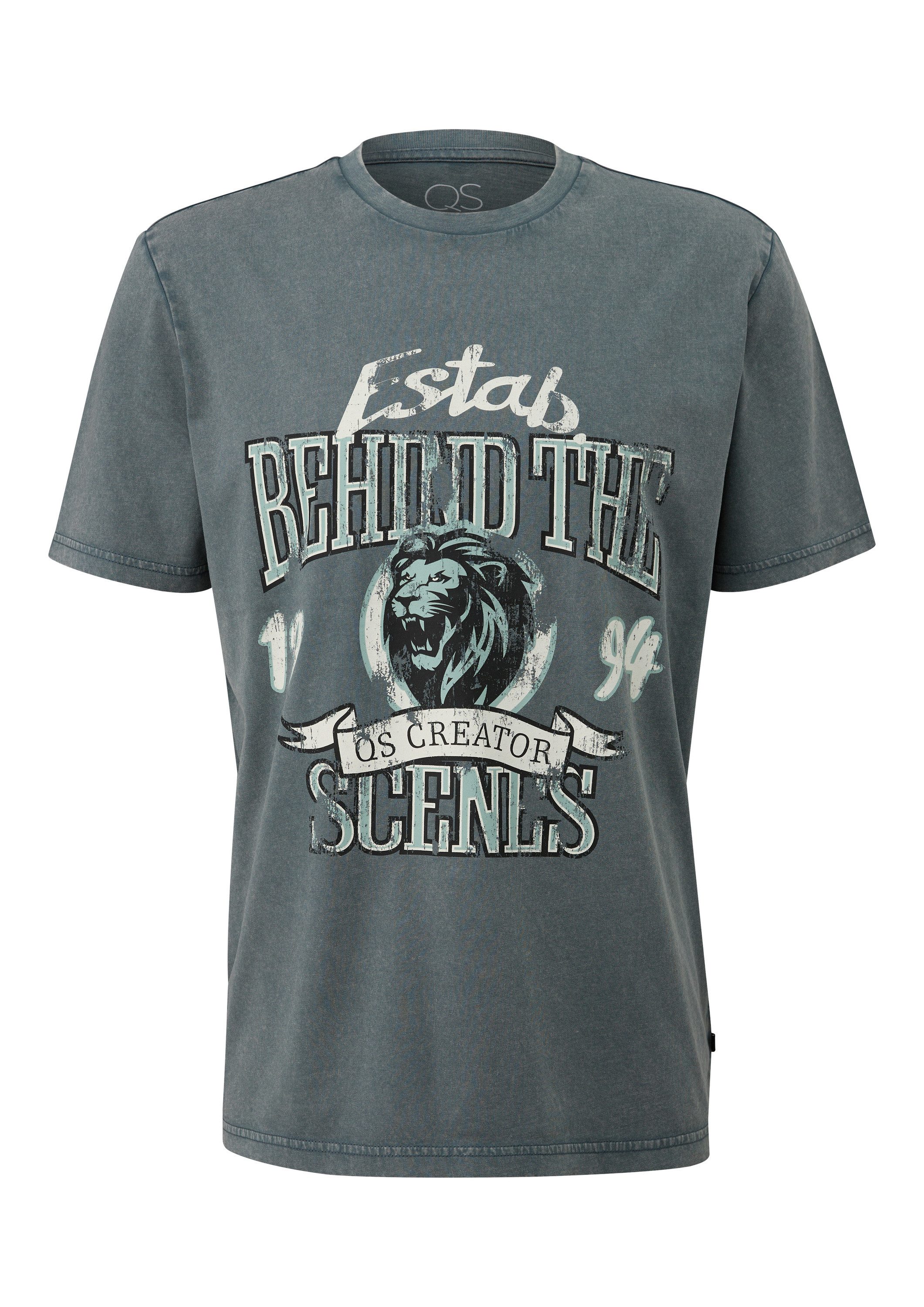 QS Kurzarmshirt T-Shirt T-Shirt mit Print