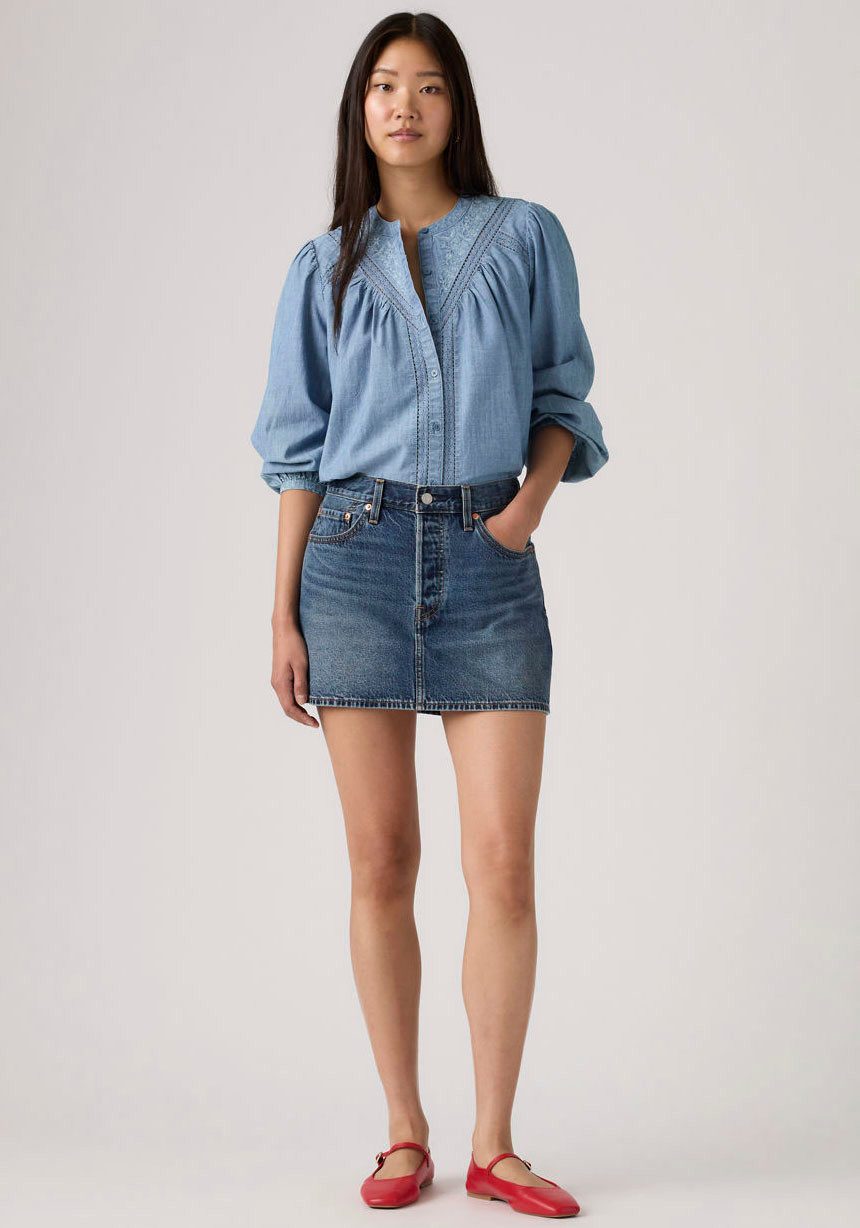 Levi's® Jeansrock ICON SKIRT mit Used-Effekten und ausgefransten Kanten günstig online kaufen