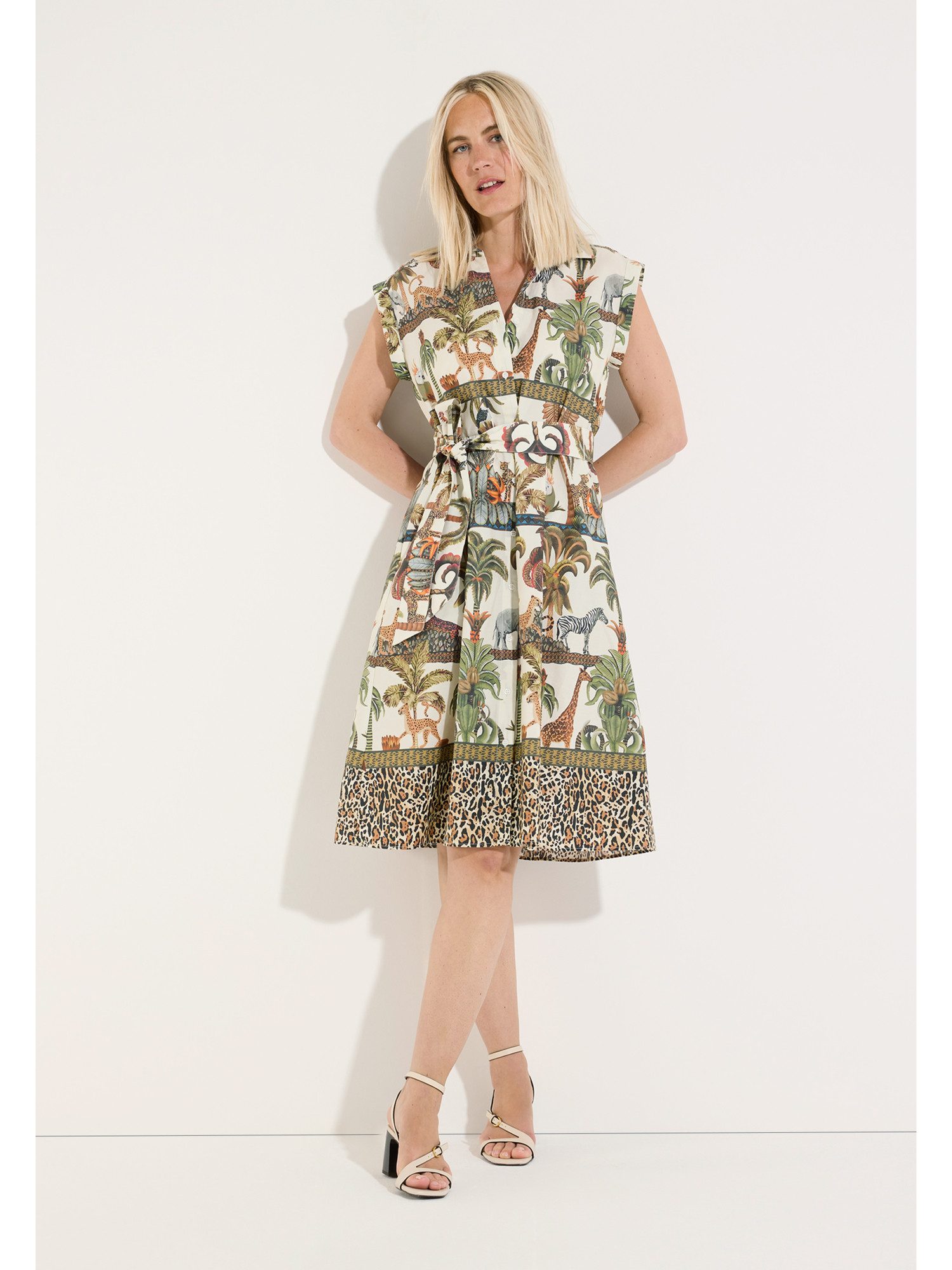 MORE&MORE Blusenkleid exotisches Hemblusenkleid