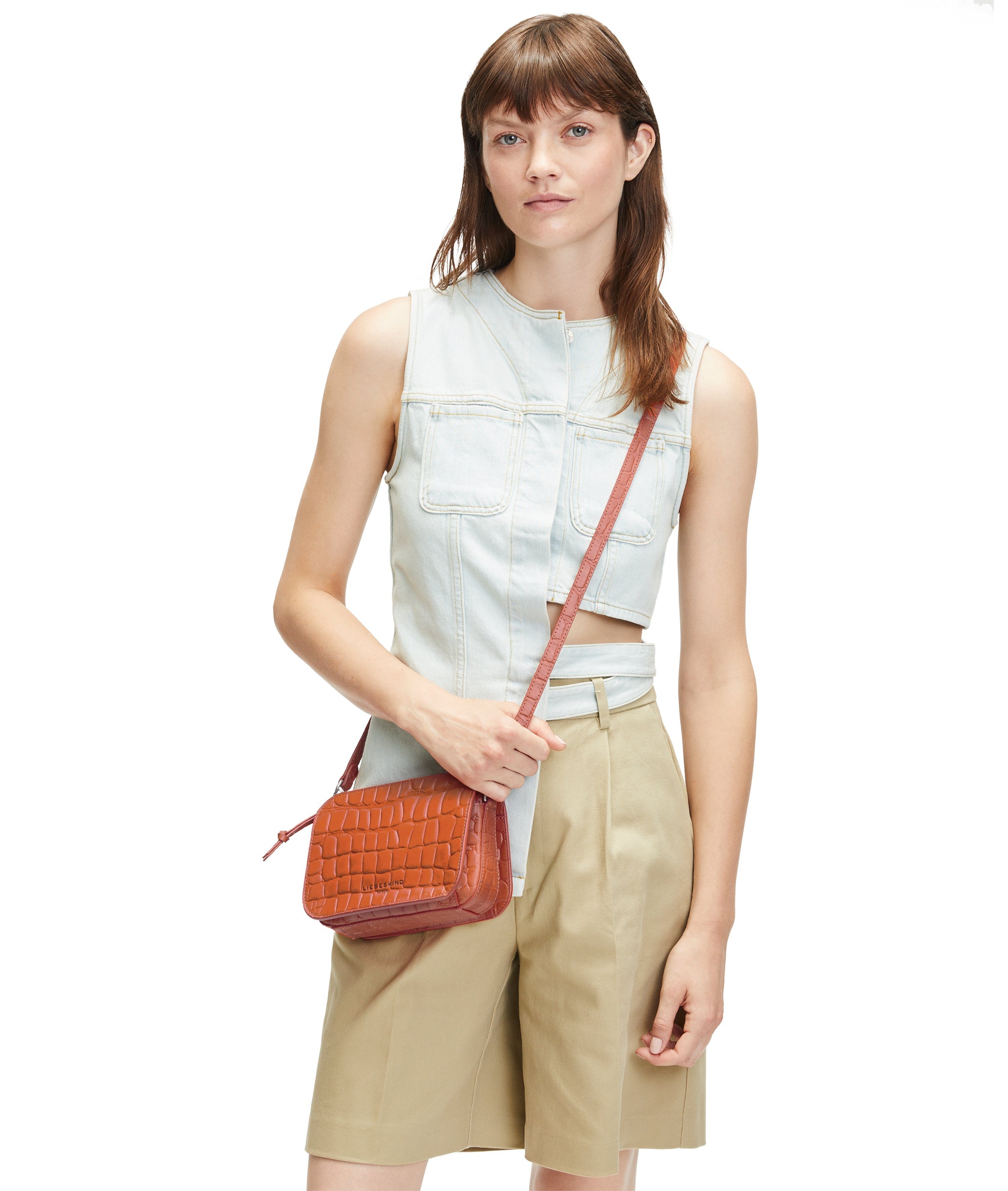 Liebeskind Berlin Umhängetasche Kroko Luka Crossbody S