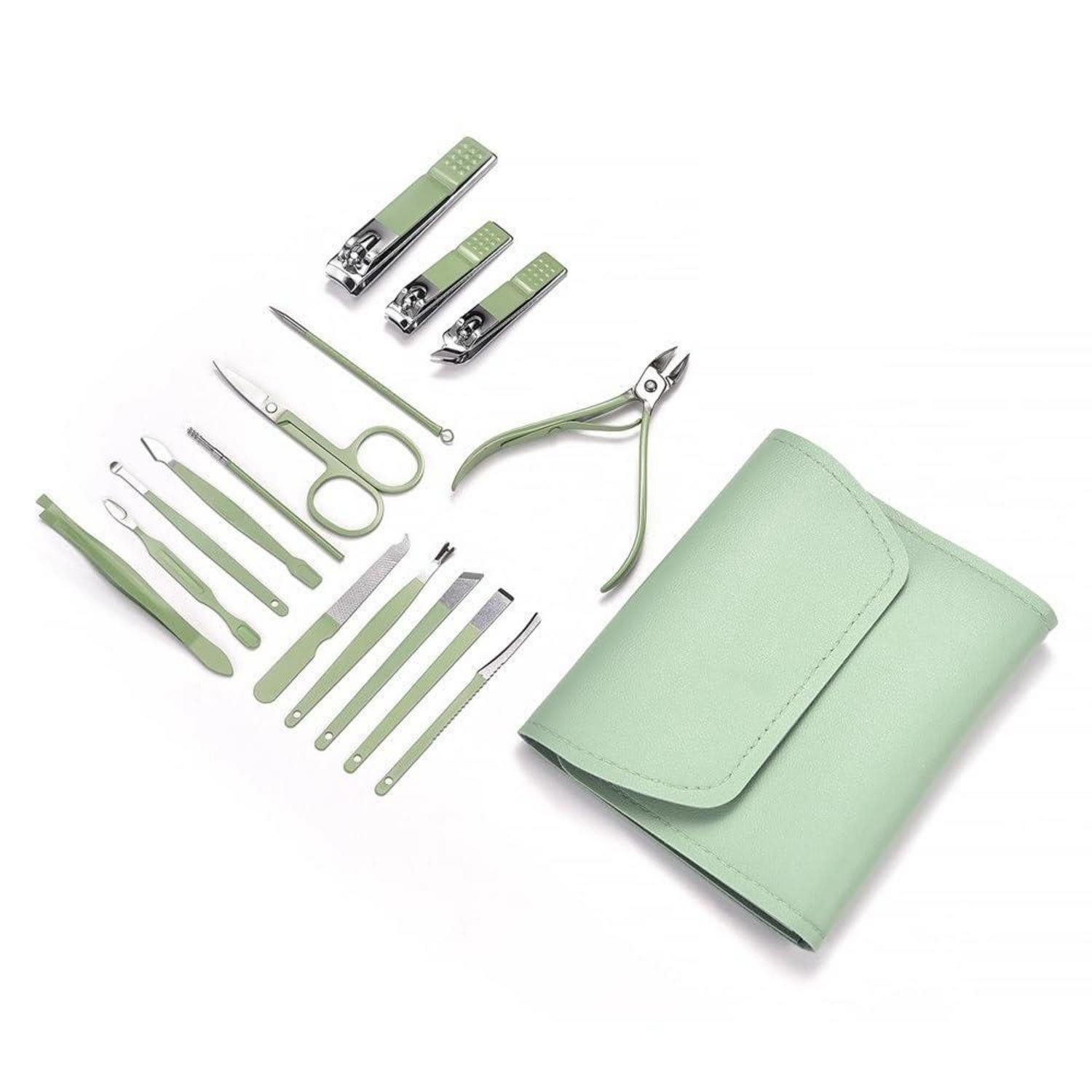 LuxusKollektion Nagelknipser-Set Maniküre & Pediküre Set 16tlg. Kohlenstoffstahl