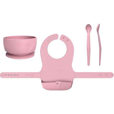 everyday baby Kindergeschirr-Set Everyday Baby, Esslern Set mit Lätzchen (4-tlg), Silikon, Made in Europe