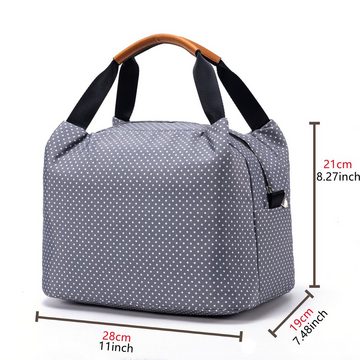 Thermobehälter Thermobehalter Picknickkorb Lunchtasche Kühltasche Isoliertasche Lunchbag Thermotasche mit Reißverschluss für Arbeit, Schule, unterwegs und Picknick, gefuttert mit EPE-Schaum und Aluminium, Fassungsvolumen 10L, Polyester, (Lebensmittelkonservierung), Essen warm halten