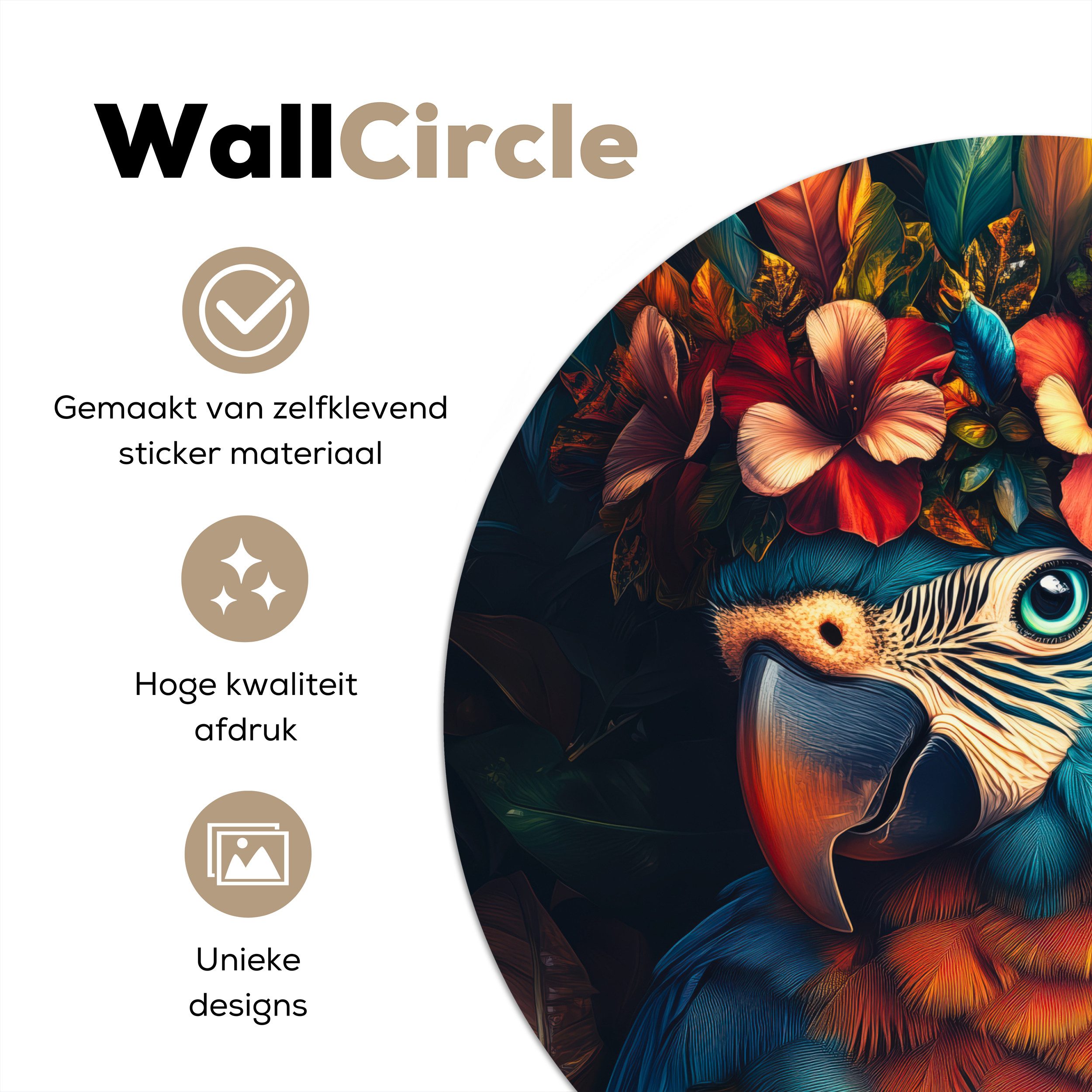 MuchoWow Wandsticker Papagei - Vogel - günstig online kaufen