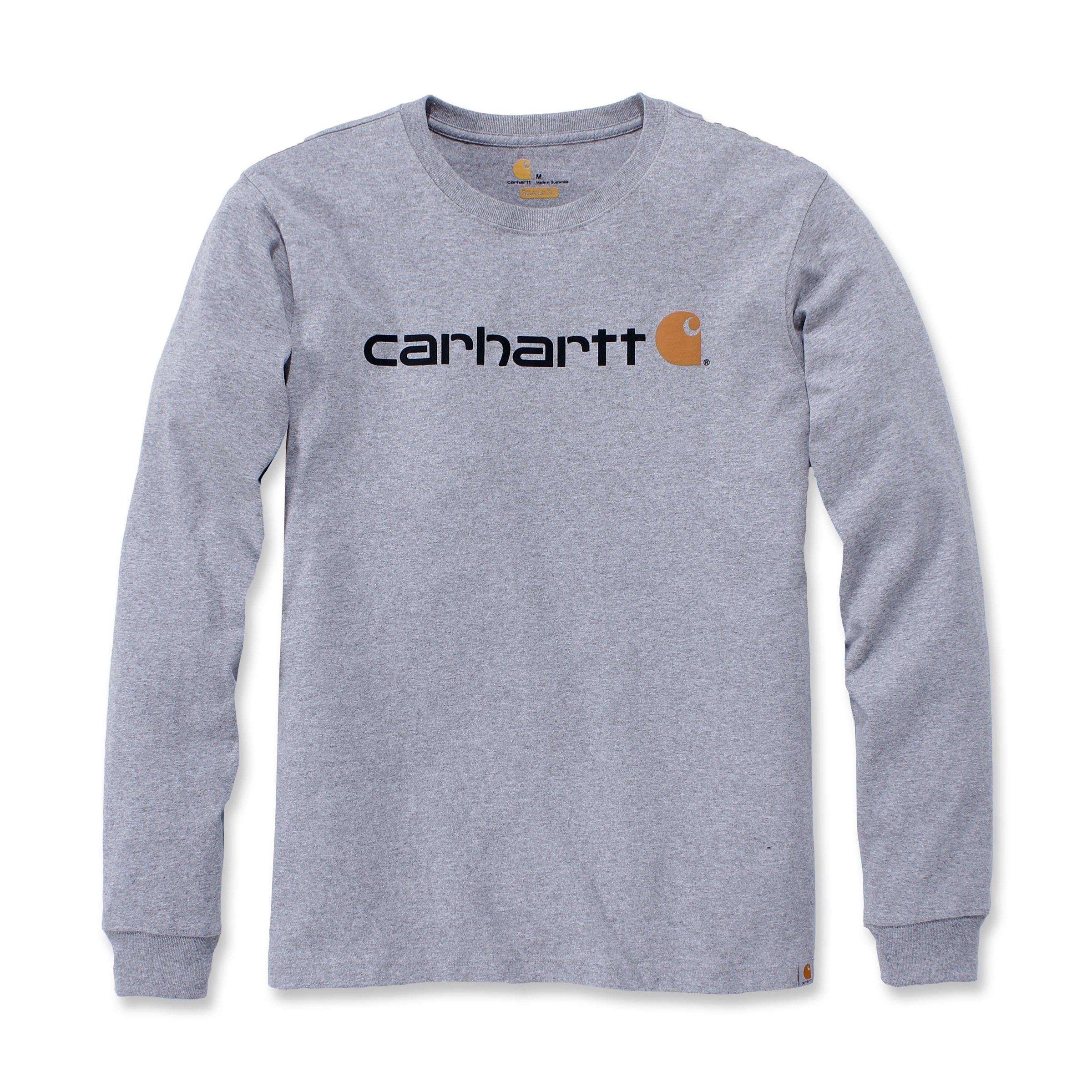 Carhartt Langarmshirt Carhartt Herren Langarmshirt Workwear Signature Graphic Adult heather grey