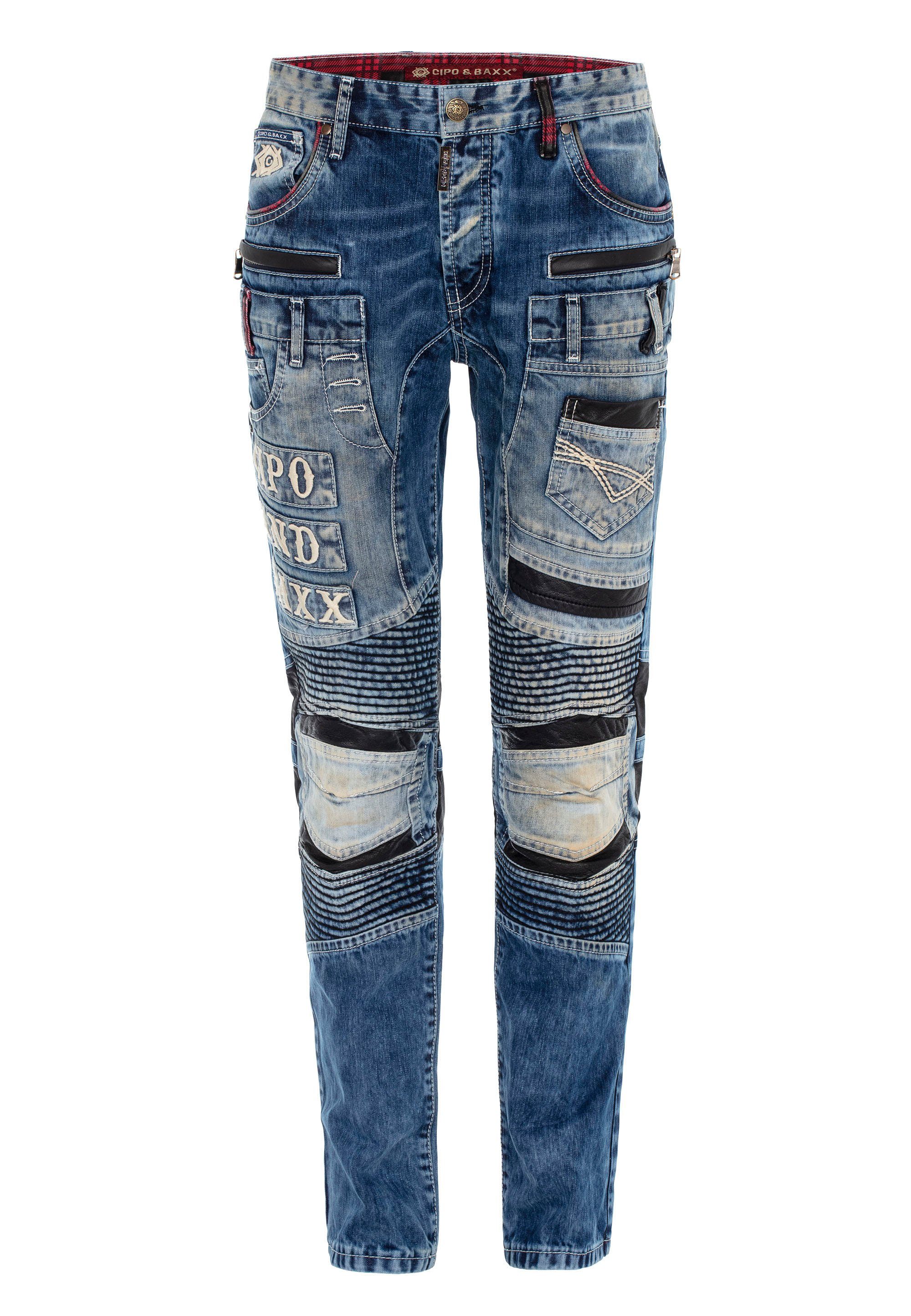Herren Jeans Cipo & Baxx Bequeme Jeans CD637 im coolen Look