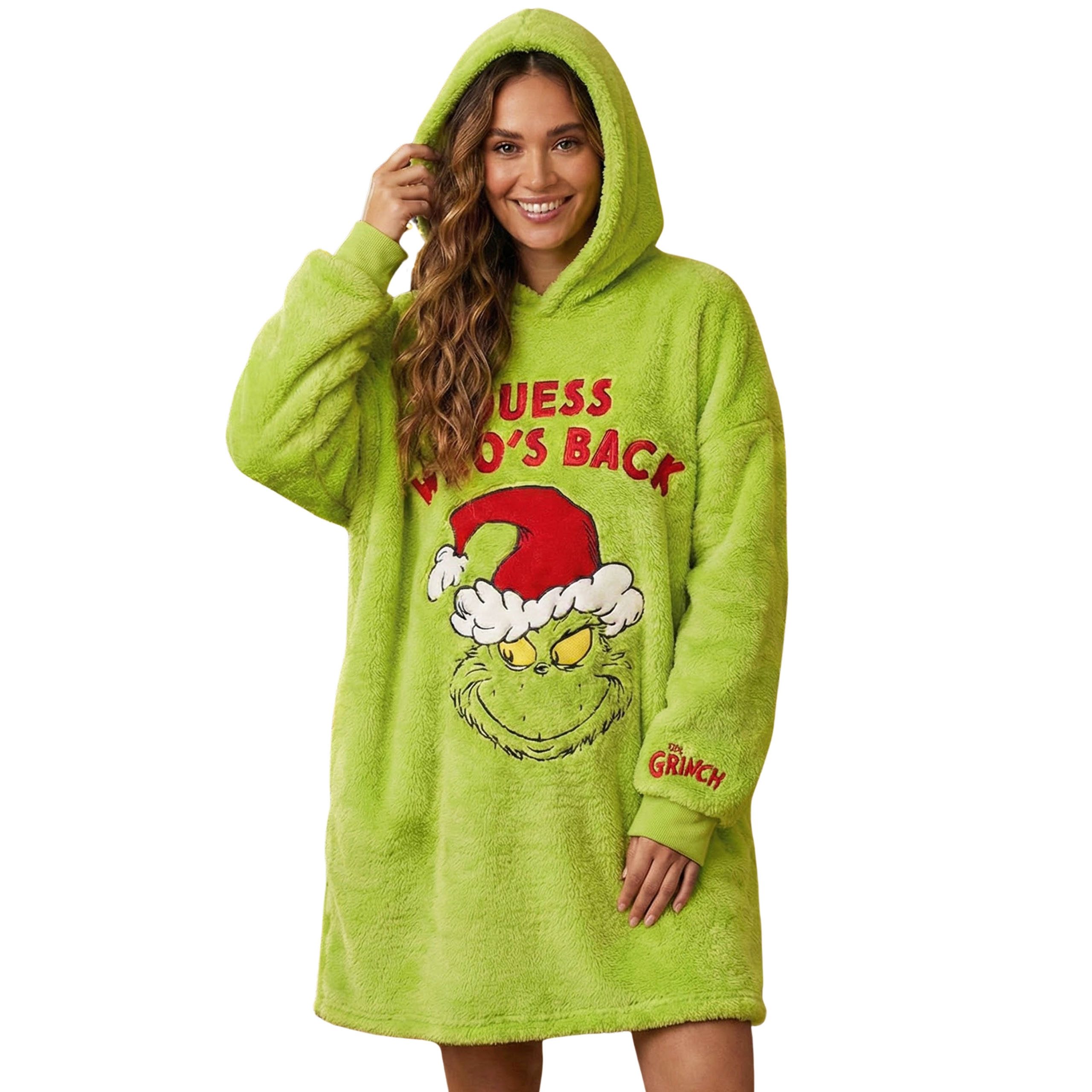 Sarcia.eu Kapuzenpullover Grinch Damen Snuddie Hoodie – grüner Oversize-Pul günstig online kaufen