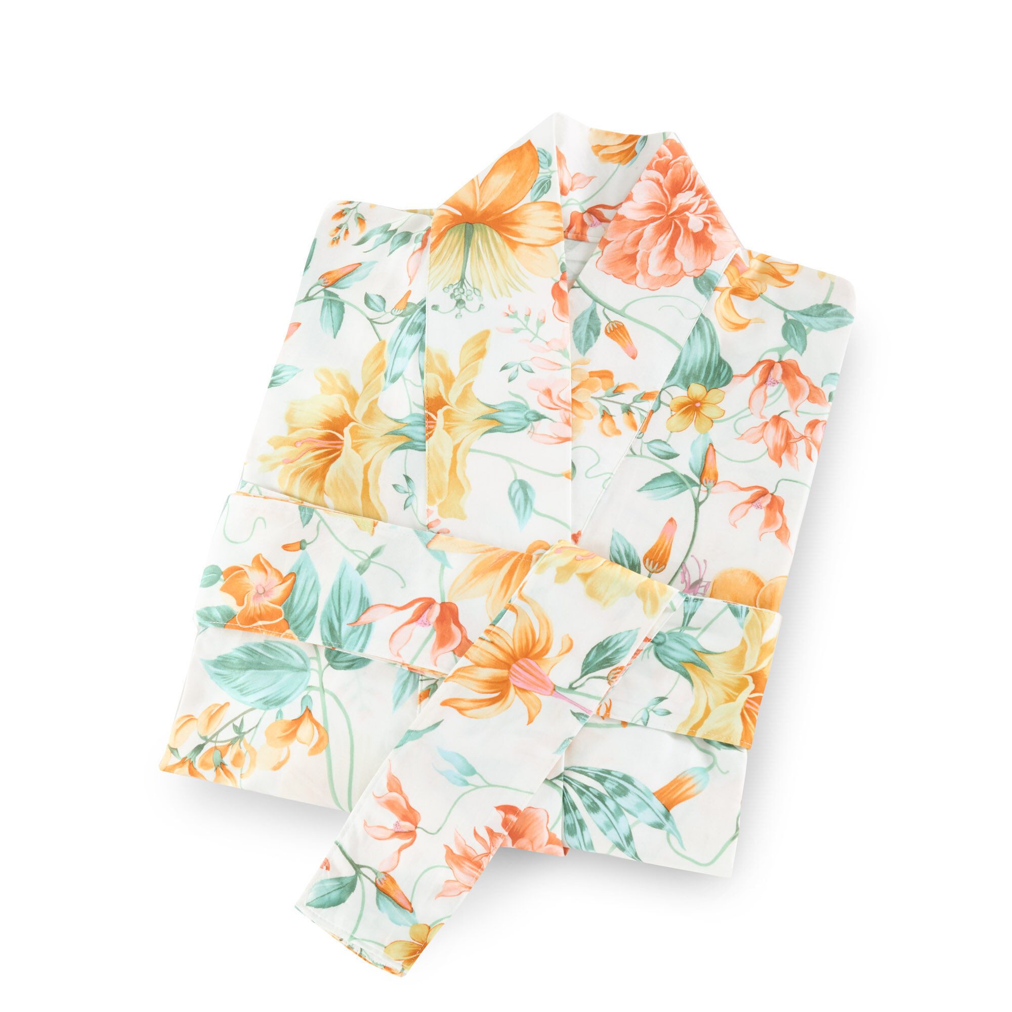 Bassetti Kimono CASABLANCA, lang, Baumwolle, Gürtel, aus hochwertigem Baumwollsatin