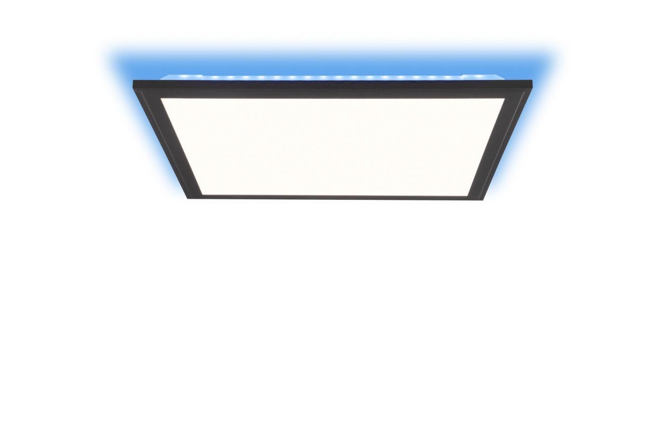 Metall/Kuns Allie, Allie LED Deckenleuchte Lampe, Brilliant Deckenaufbau-Paneel schwarz, 2700-6500K, 40x40cm sand