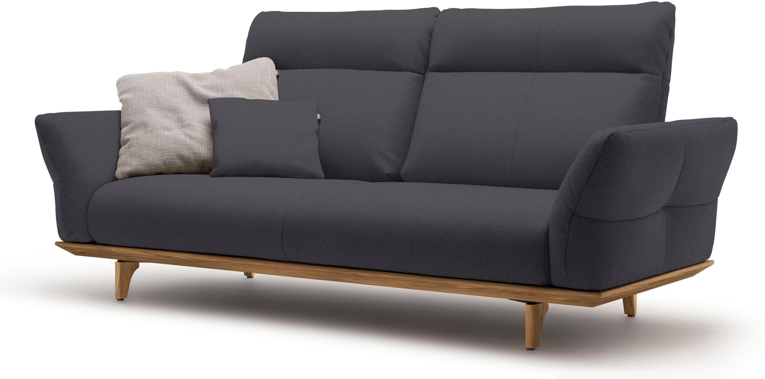 3-Sitzer sofa cm 208 Sockel Nussbaum, in hs.460, hülsta Füße Nussbaum, Breite