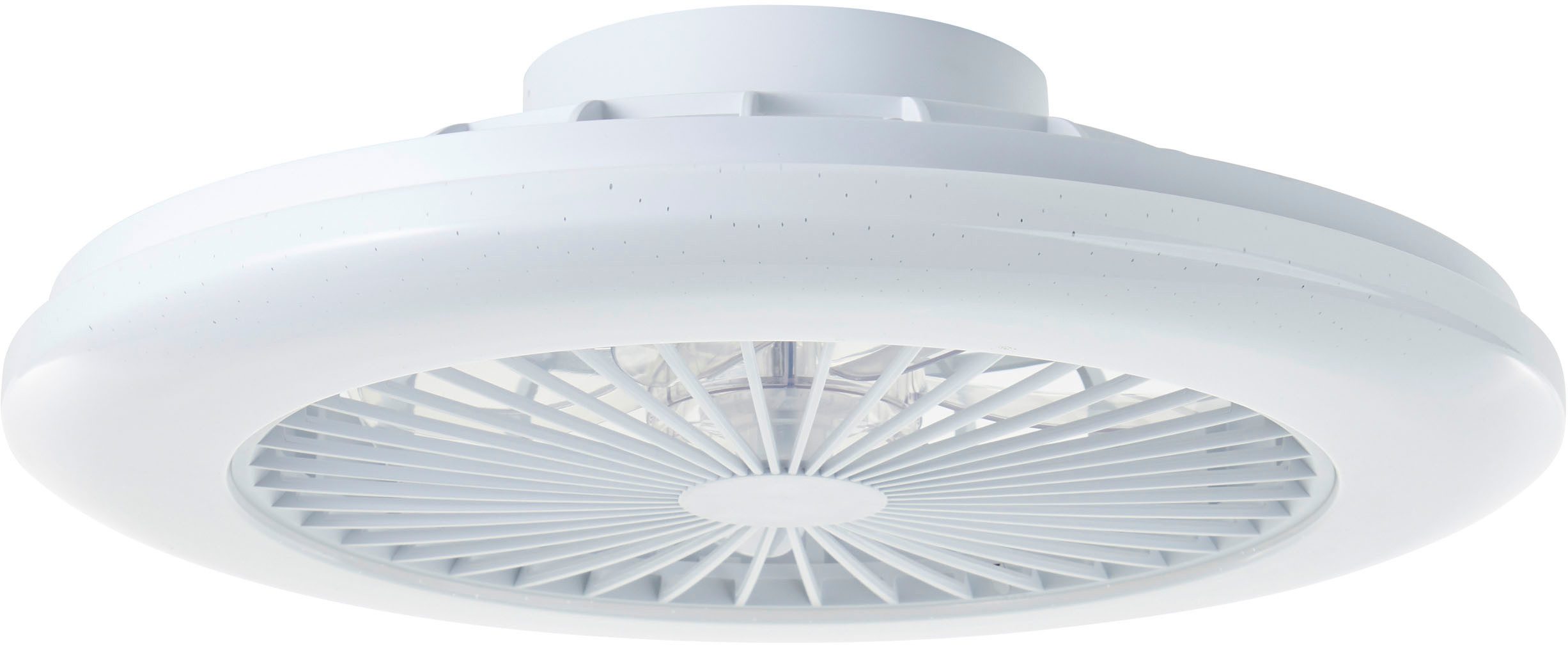 Brilliant LED Deckenleuchte Salerno, CCT - über Fernbedienung, Dimmfunktion, Nachtlichtfunktion, Timerfunktion, LED fest integriert, RGB, warmweiß - kaltweiß, LED Leuchte, Ventilator, digitales RGB, 49 cm, 4700 lm, 3000-6500 K
