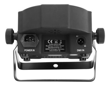 Showlite LED Discolicht FLP-5 x 8 Watt Flatline Panel Scheinwerfer, Stroboskop Funktion, LED, RGBW, DMX-Steuerung, Automatiksteuerung oder Musiksteuerung