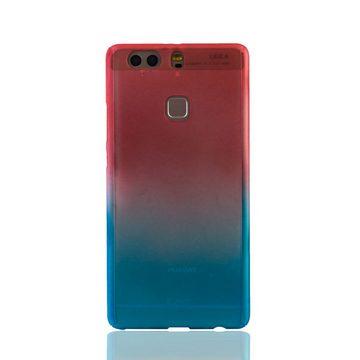 König Design Handyhülle Huawei P9 Plus, Huawei P9 Plus Handyhülle 360 Grad Schutz Full Cover Mehrfarbig