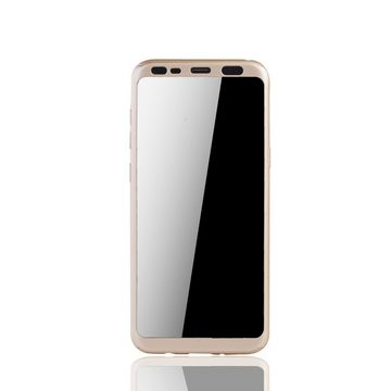 König Design Handyhülle Samsung Galaxy S8 Plus, Samsung Galaxy S8 Plus Handyhülle 360 Grad Schutz Full Cover Gold