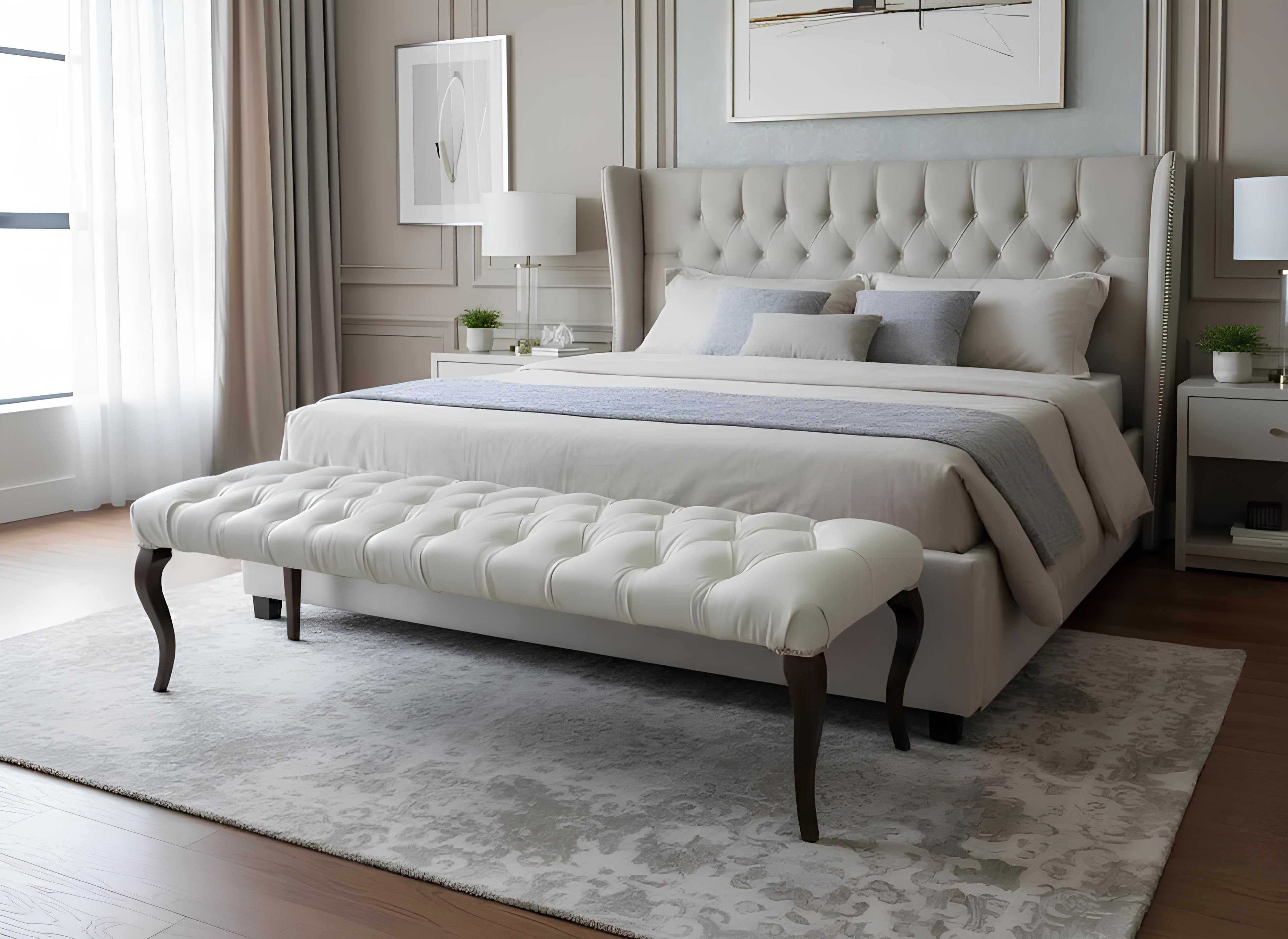 JVmoebel Bettbank Klassische Sitzbank aus Holz für stilvolle Wohnräume (Sitz Bank), Made in Europa