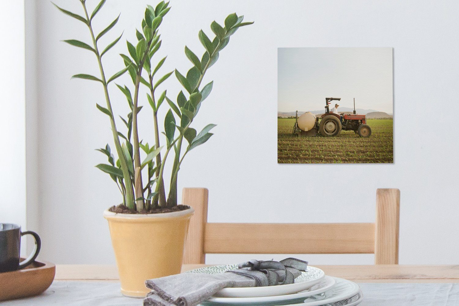 (1 Wohnzimmer - Schlafzimmer - Leinwandbild Traktor St), für Bilder OneMillionCanvasses® Berg, Landwirt Leinwand