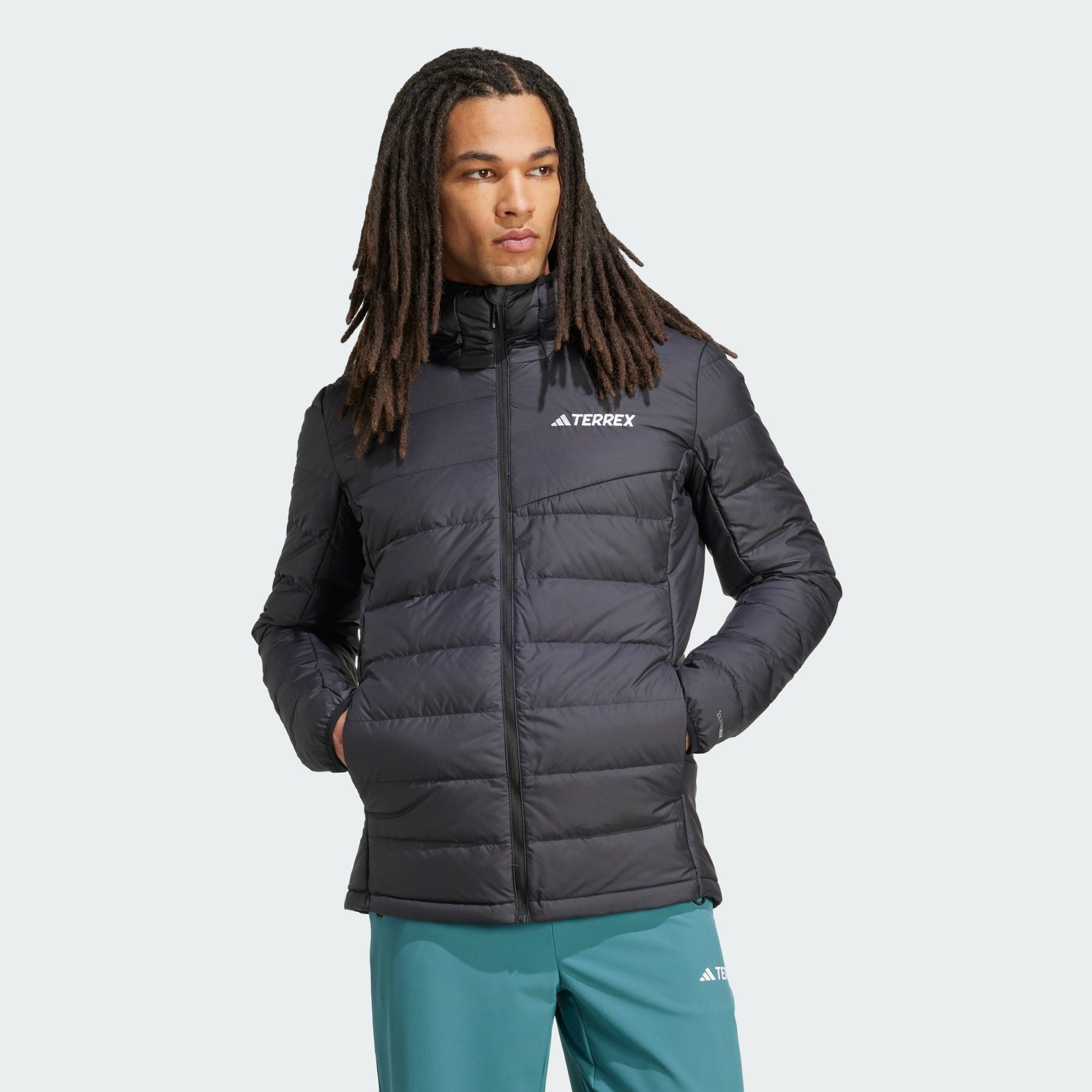 adidas TERREX Steppjacke TERREX MULTI LIGHT DOWN CLIMAWARM KAPUZENJACKE (1-St)