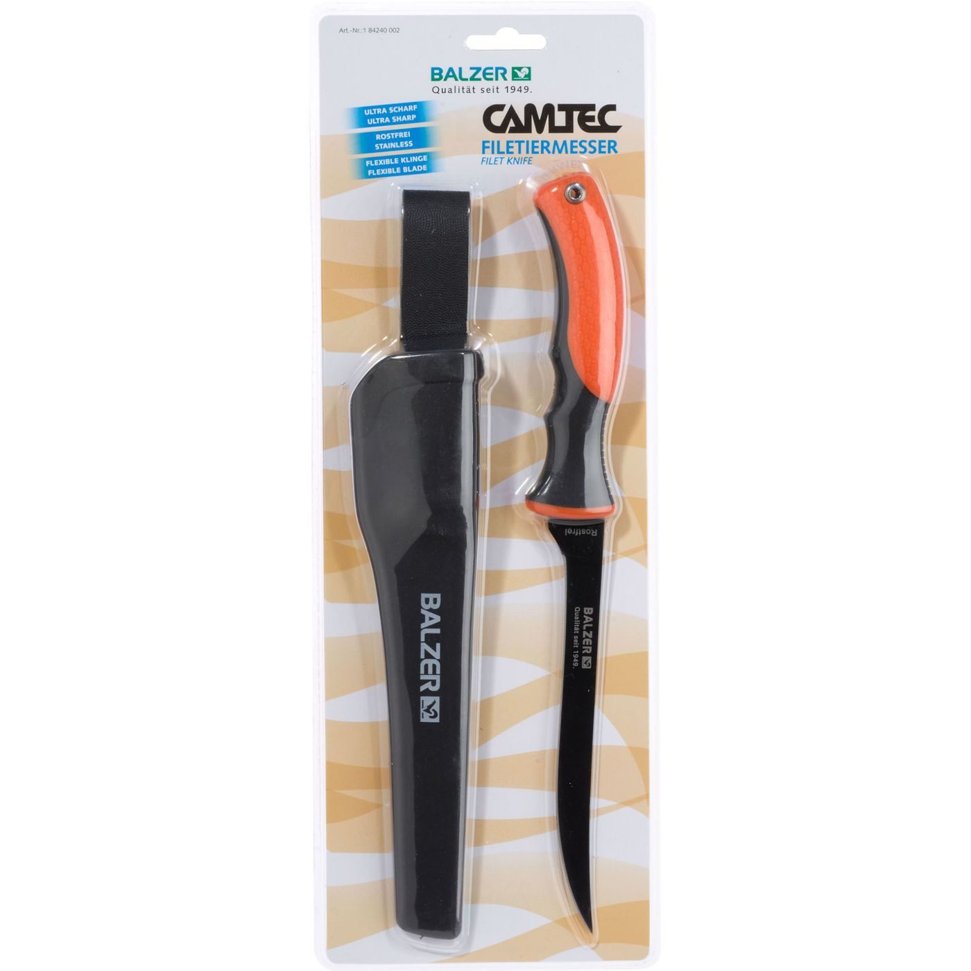Angelhakenauslöser Balzer Camtec Filetiermesser 28cm - Angelmesser