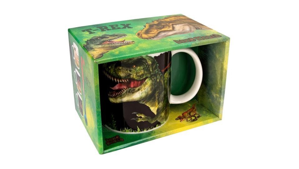 Depesche Tasse Dino World New Magic Becher, 1-tlg., Porzellan
