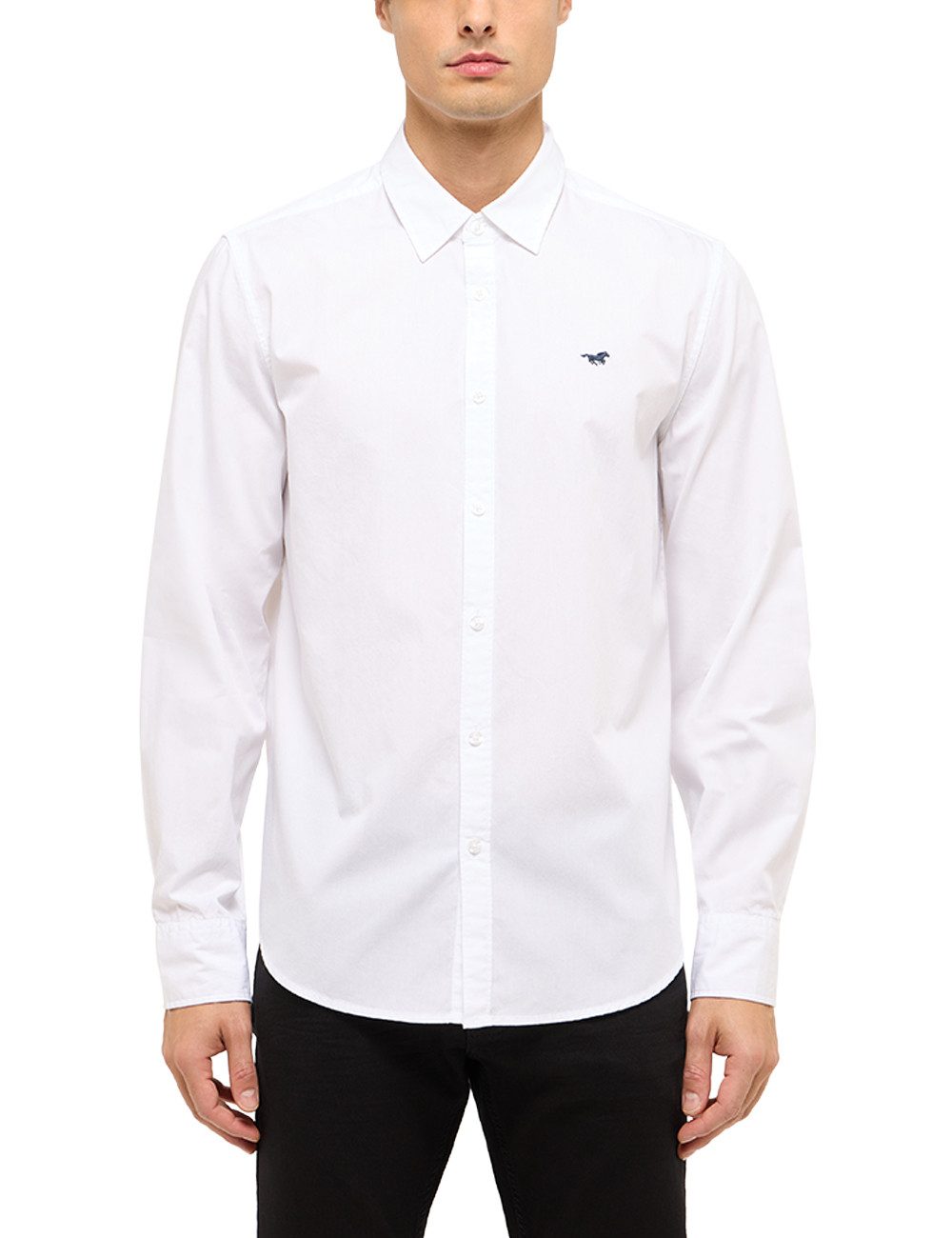 MUSTANG Langarmhemd Herren Style Canton