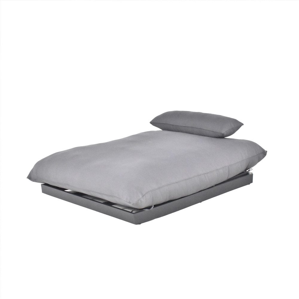 HOME DELUXE Gartenliege Sonnenliege EMELIA - 175 x 135 x 40 cm, verstellbare Rückenlehne, Gartensofa, Doppelliege, Liegestuhl
