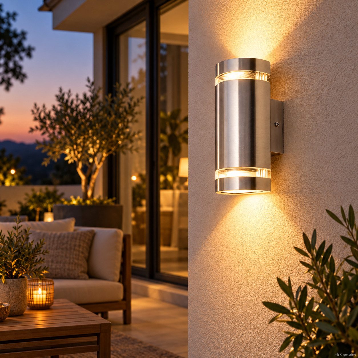 LUTEC Außen-Wandleuchte Außenwandleuchte GU10 Außenlampe 35W Wandlampe Fassadenbeleuchtung, Außenbeleuchtung Wandbeleuchtung Gartenlampe Gartenleuchte