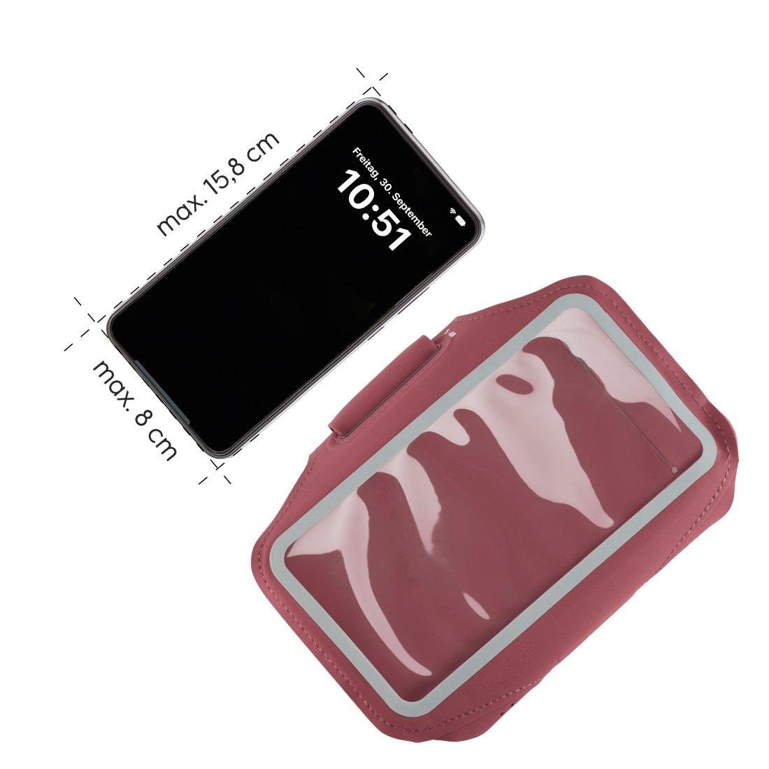 (5,5 cm Sportarmband XXL für Smartphone-Hülle Smartphones, Größe 14,0 Zoll) Sports" "Finest Hama rosé