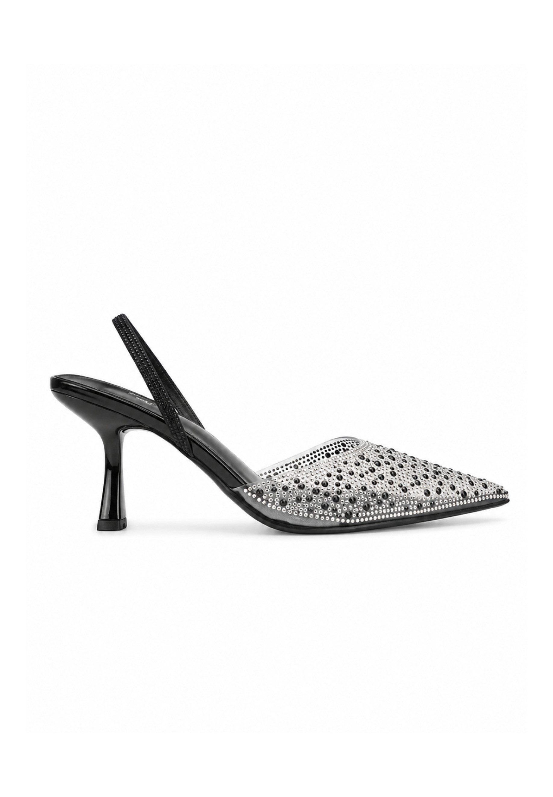 Day Vine Damen Slingpumps mit Strassbesatz, spitzer Form und Absatz High-Heel-Pumps