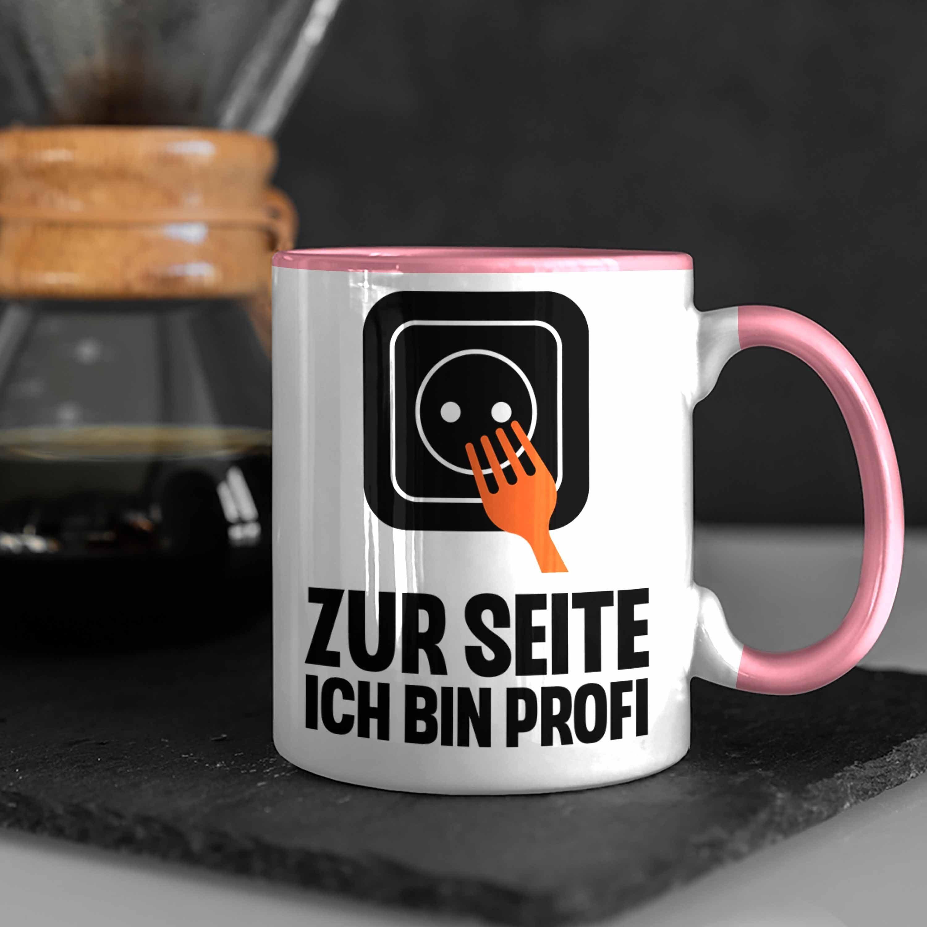 Trendation Tasse Trendation - Elektriker Männer Geschenkidee Rosa Geschenke Geschenk Spruch Lustig Kaffeebecher Tasse Gadget