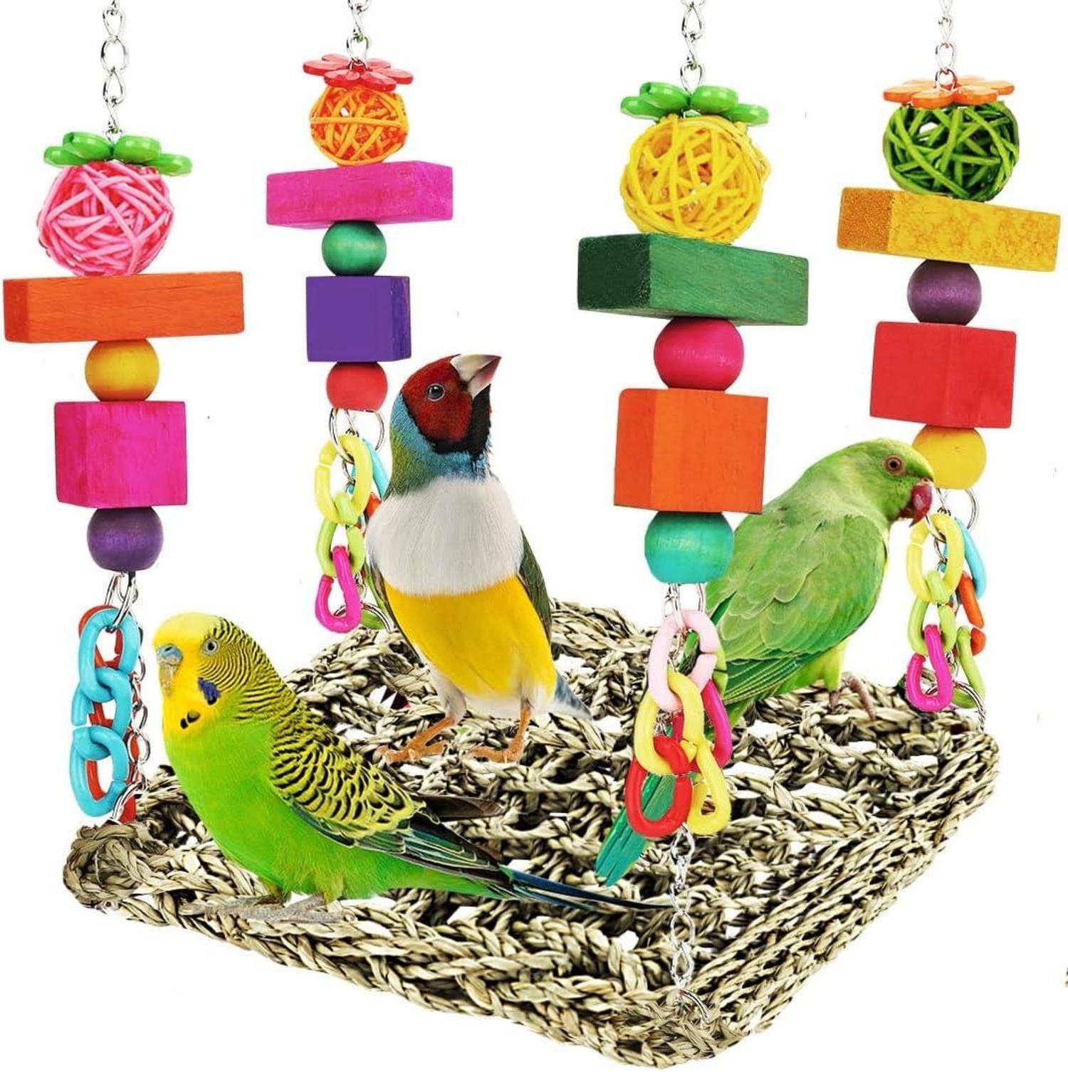 Vogelkäfig Vogelspielzeug Seegras Hängematte Barsch Schaukel Lovebirds Sittiche