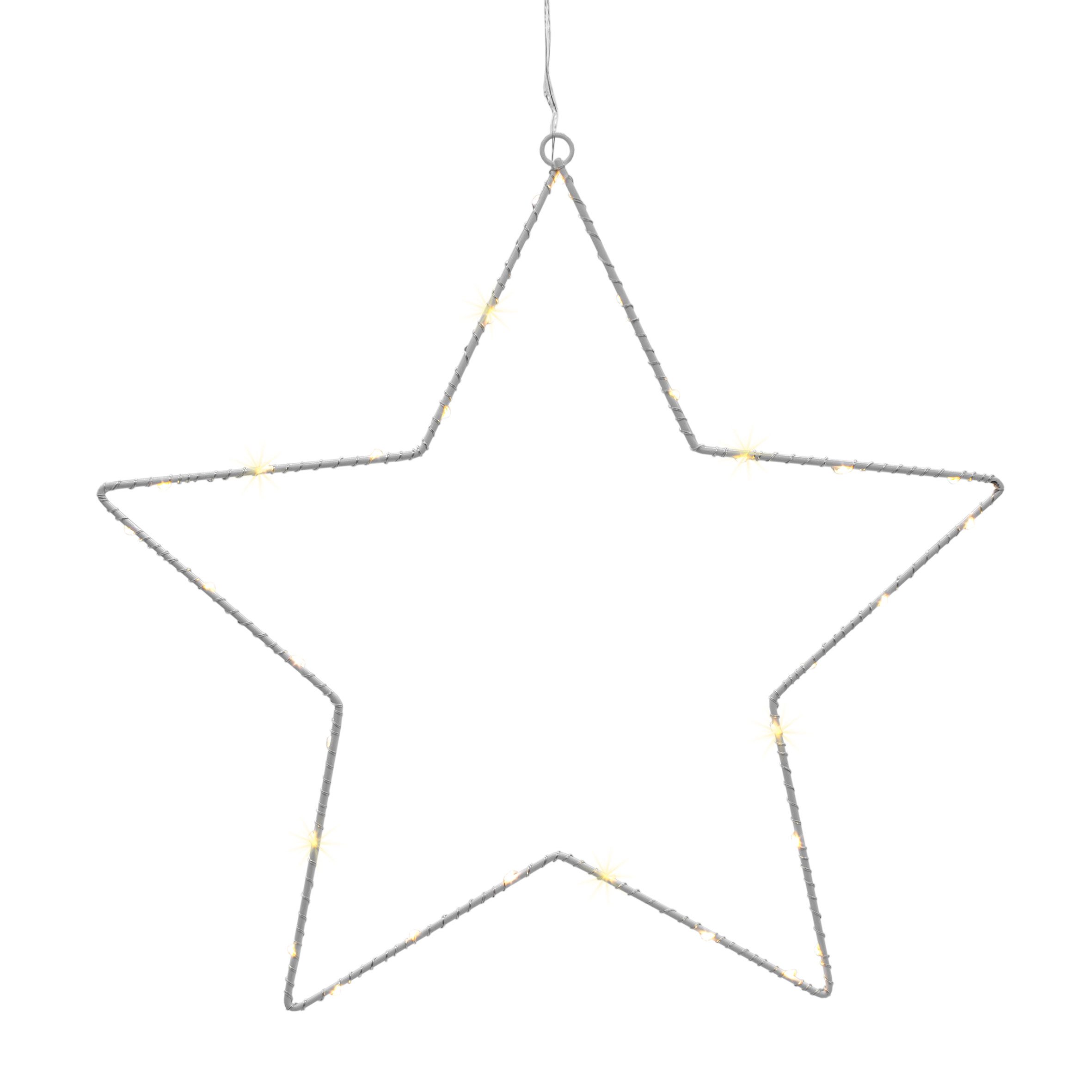 Spetebo Dekostern LED Metallstern Silhouette, 1 St., mit starkem Saugnapf