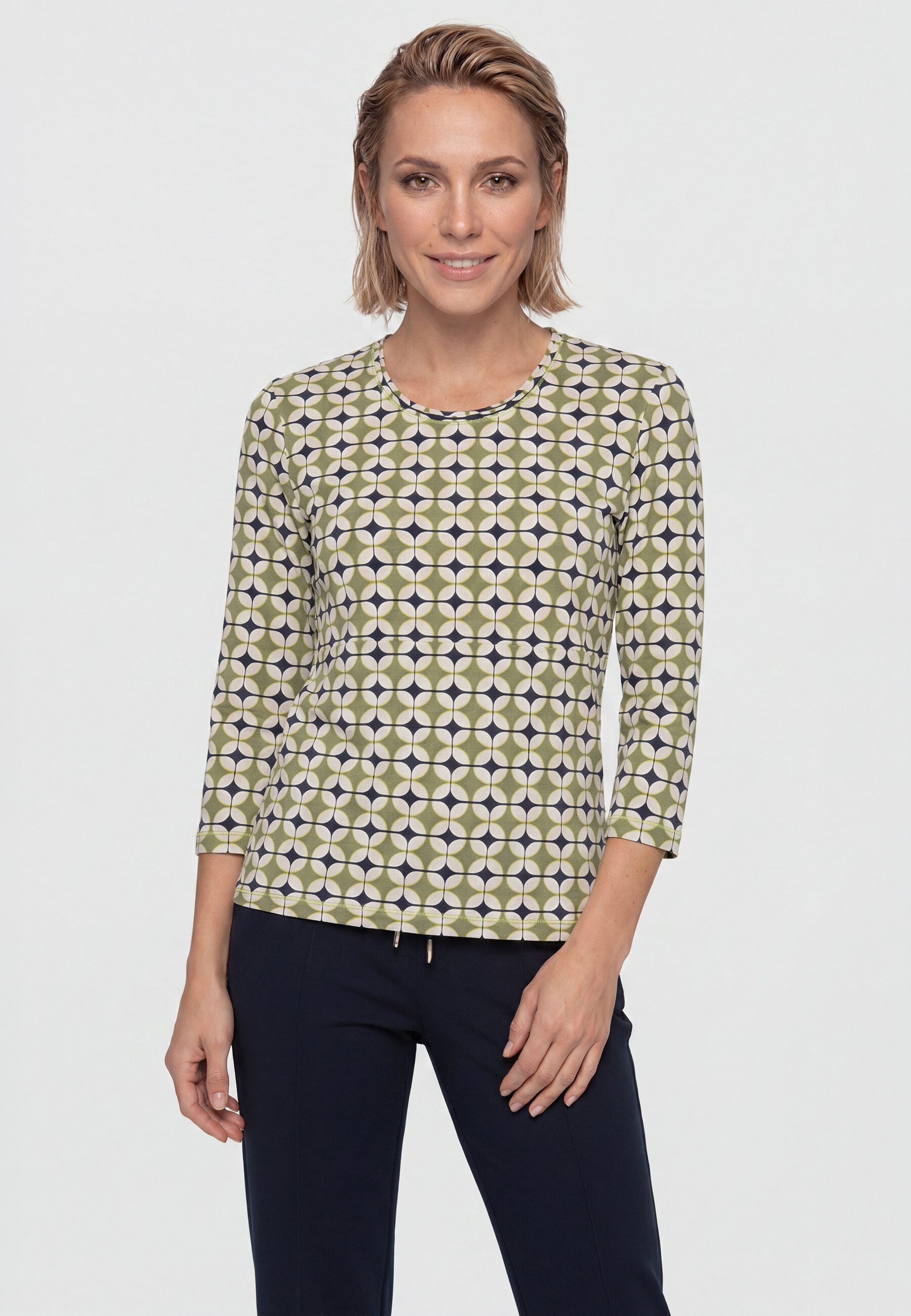 Olsen T-Shirt mit Allover-Dessin