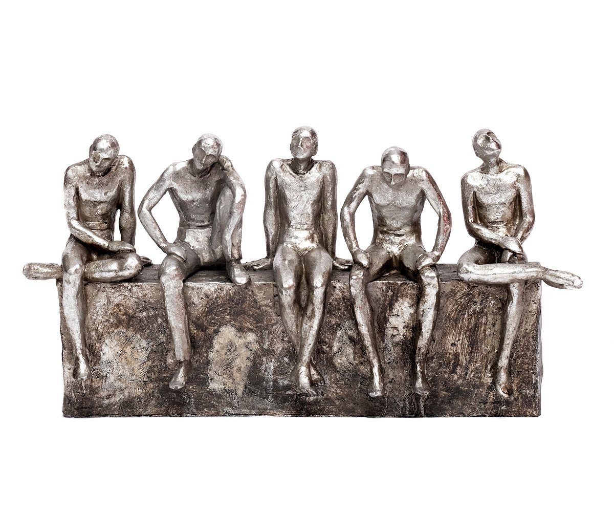 Skulptur Antik-Stil Statue Brillibrum Männer Dekofigur Figur Design Polyresin Dekofigur