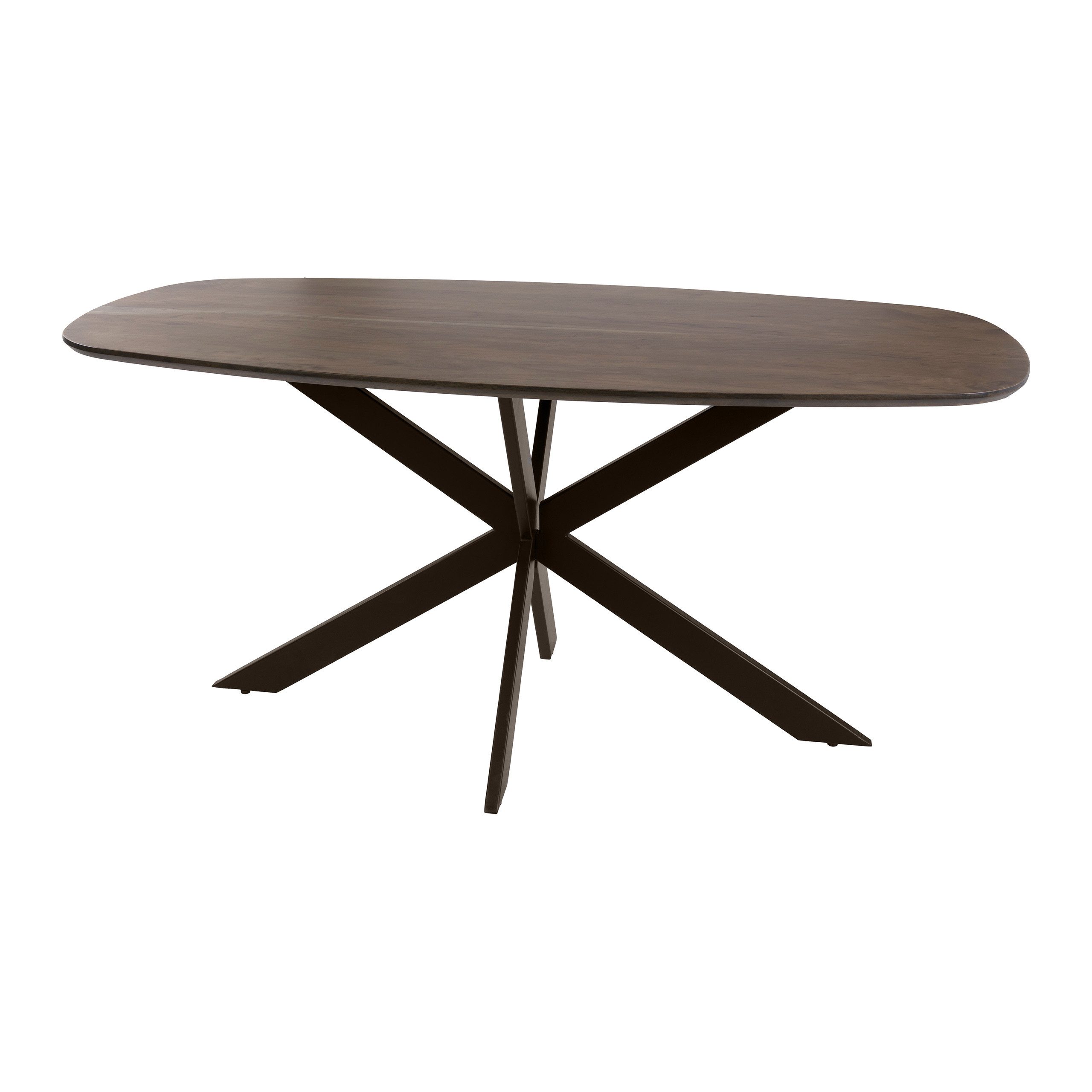 LEVEN Lifestyle Esstisch Esszimmertisch ESCANDI dänisch oval Akazie massiv braun, in 3 Größe erhältlich: 150 cm, 180 cm und 215 cm