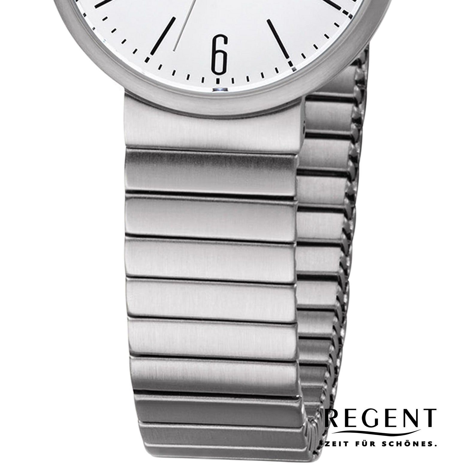 Regent Quarzuhr Regent Armbanduhr Damen Quarz, F-1202 Damen (ca. Metall Metallarmband rund, klein 29mm), Uhr