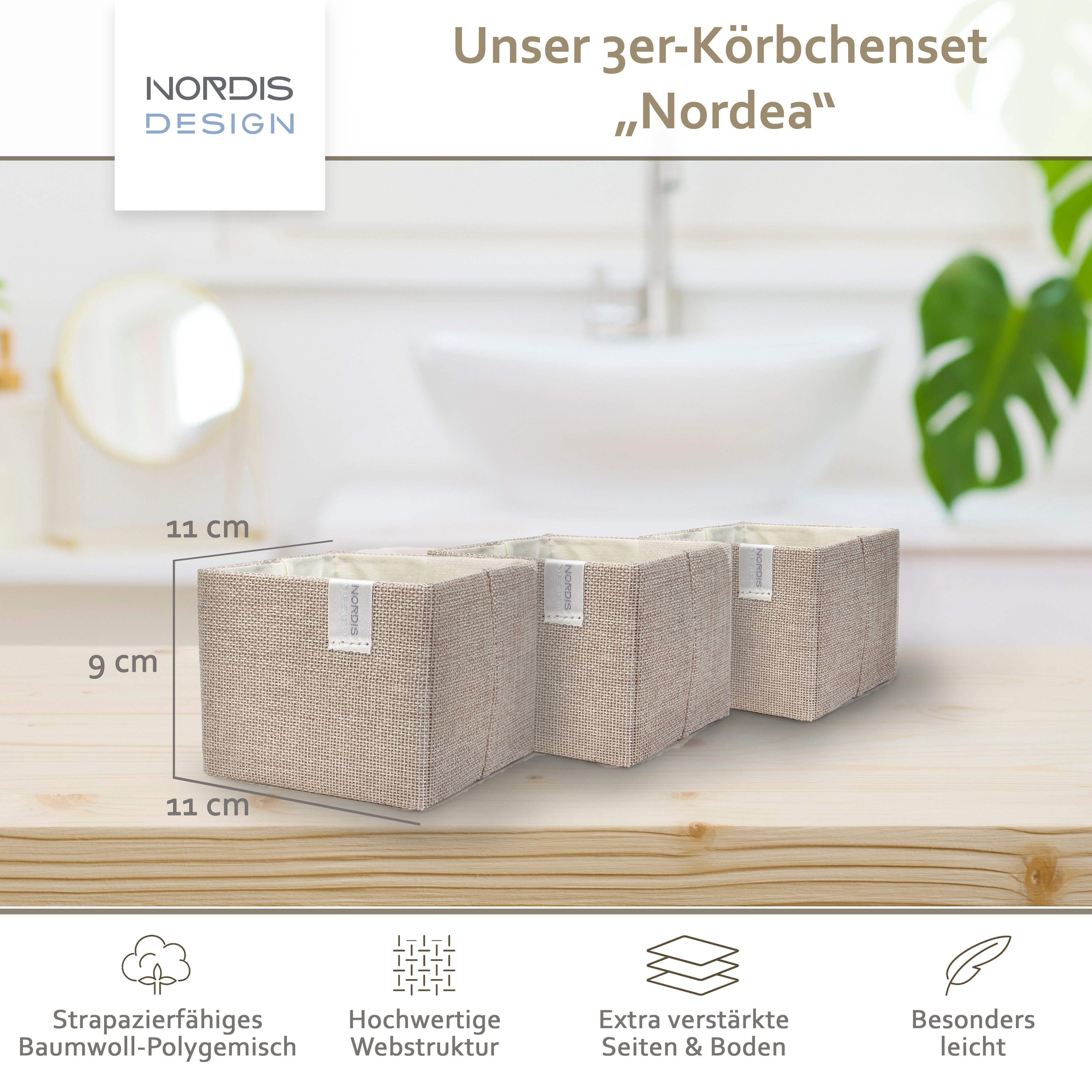 NORDIS DESIGN Aufbewahrungsbox "Nordea" - Mini-Aufbewahrungskörbchen günstig online kaufen