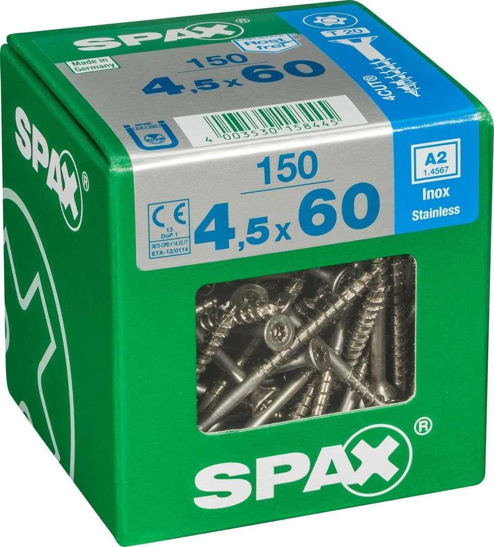 x Universalschrauben TX 20 60 150 mm - SPAX 4.5 Spax Holzbauschraube