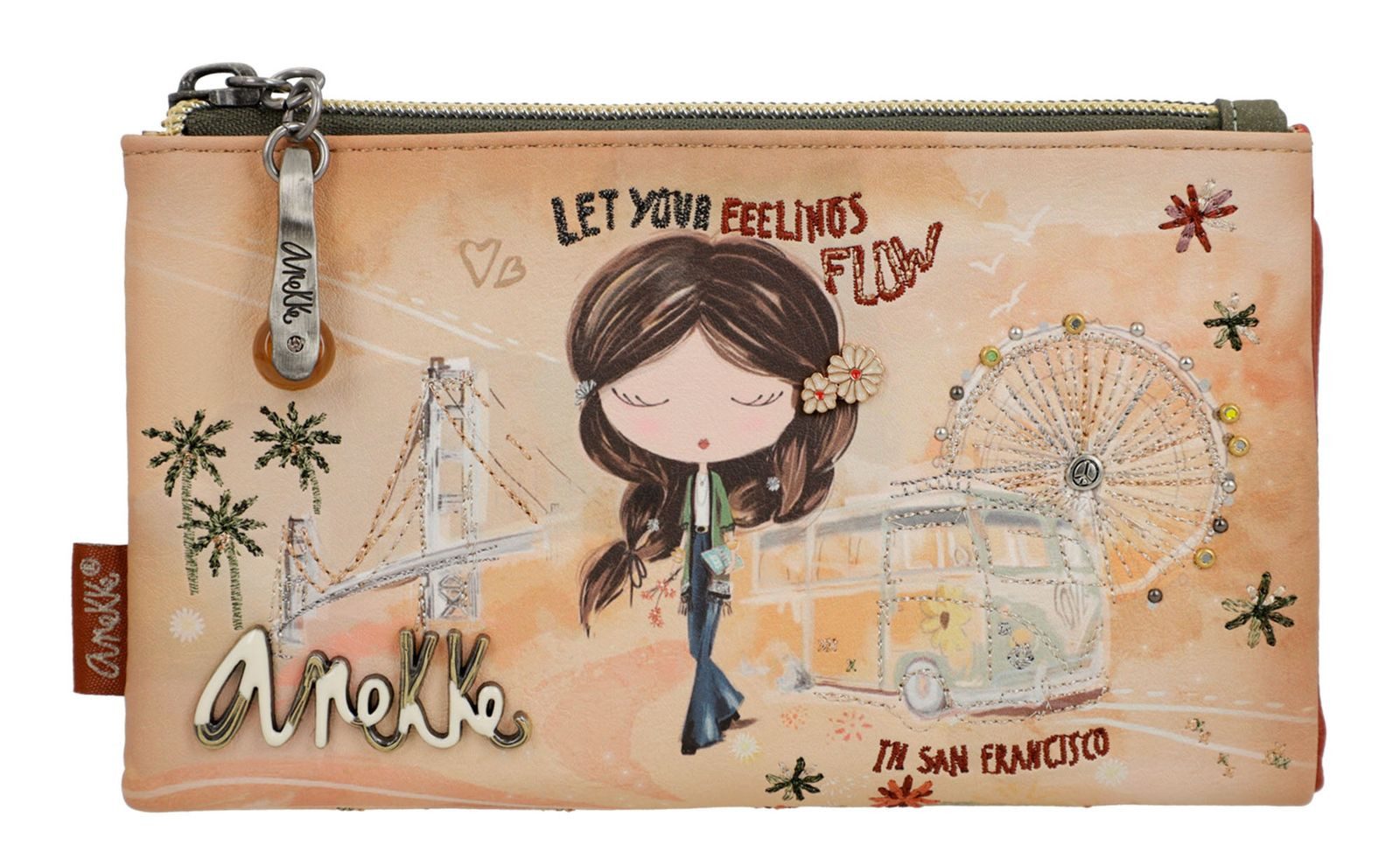 Anekke Geldbörse Peace & Love, mit RFID-Blocker Schutz