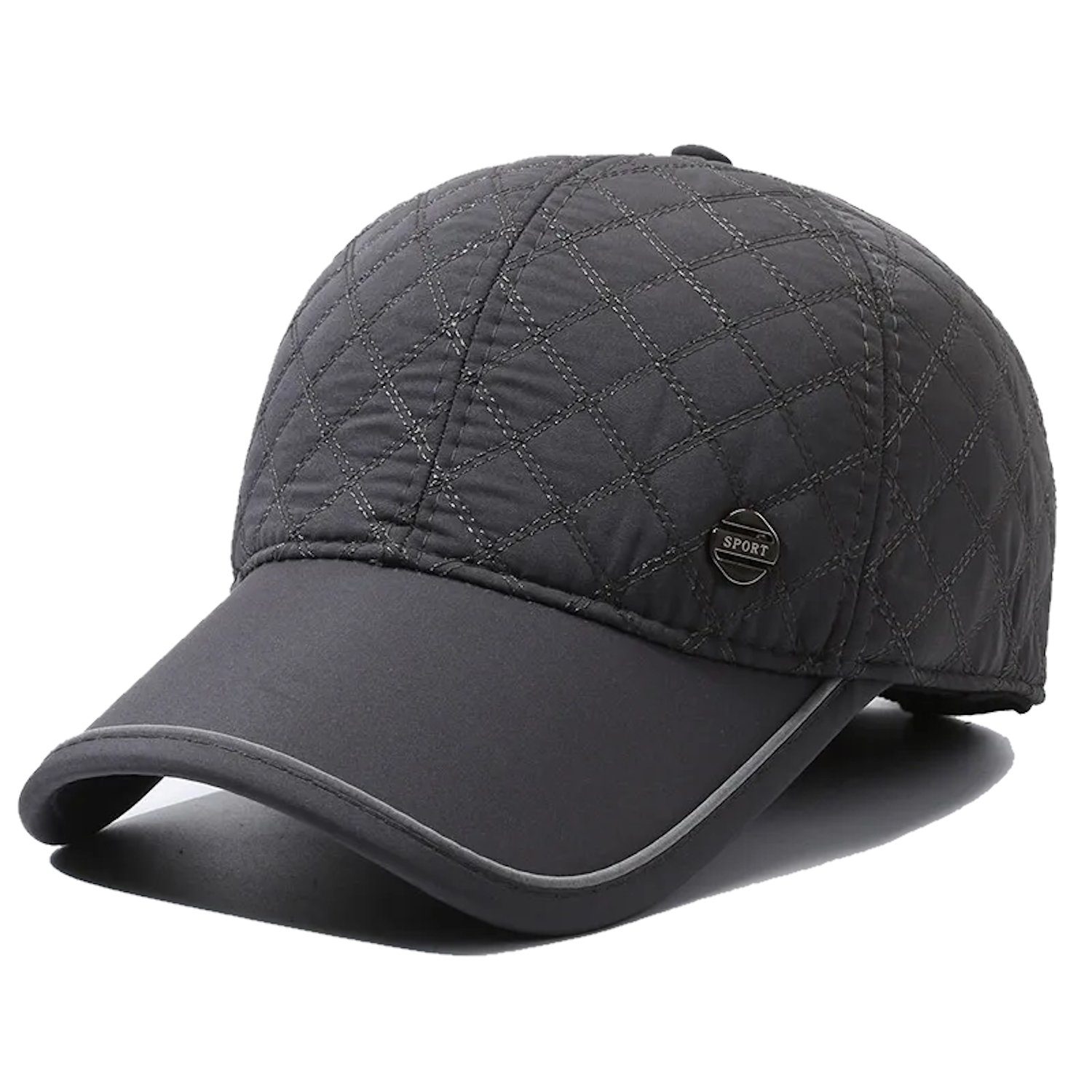 Sporty Baseball Cap Winter Baseballcap mit Ohrenklappen Herren Ohrenschutz Wintercap Cap Ohrenklappen