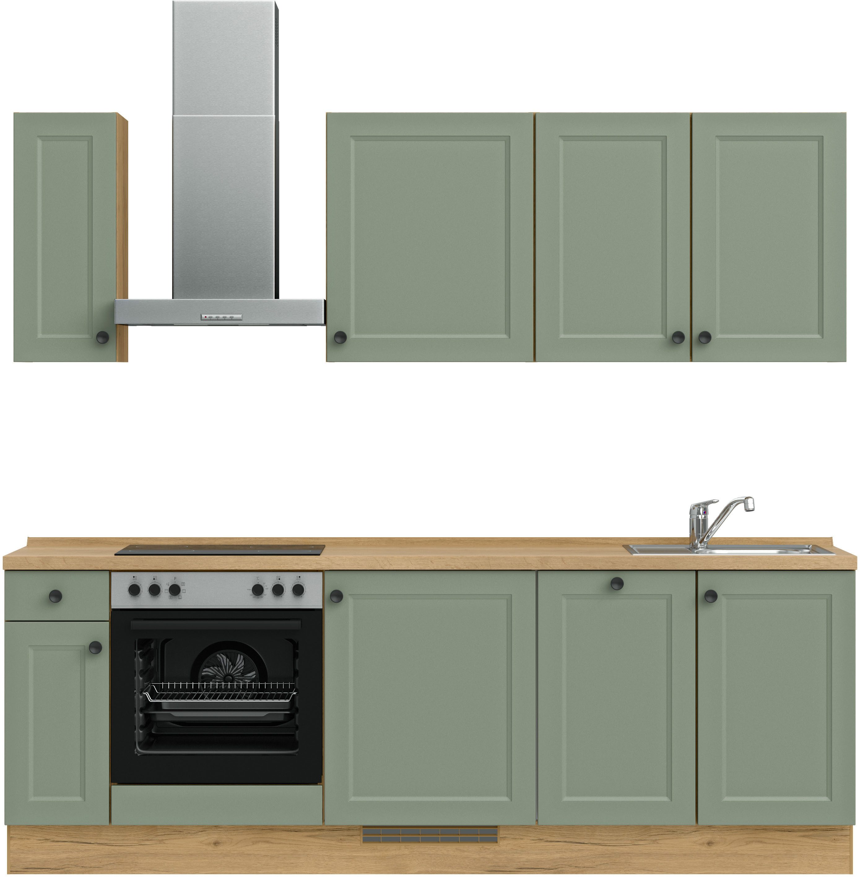 nobilia® Кухниzeile "Cascada I", vormontiert, Ausrichtung wählbar, Breite 240 cm, wahlw. mit E-Geräten